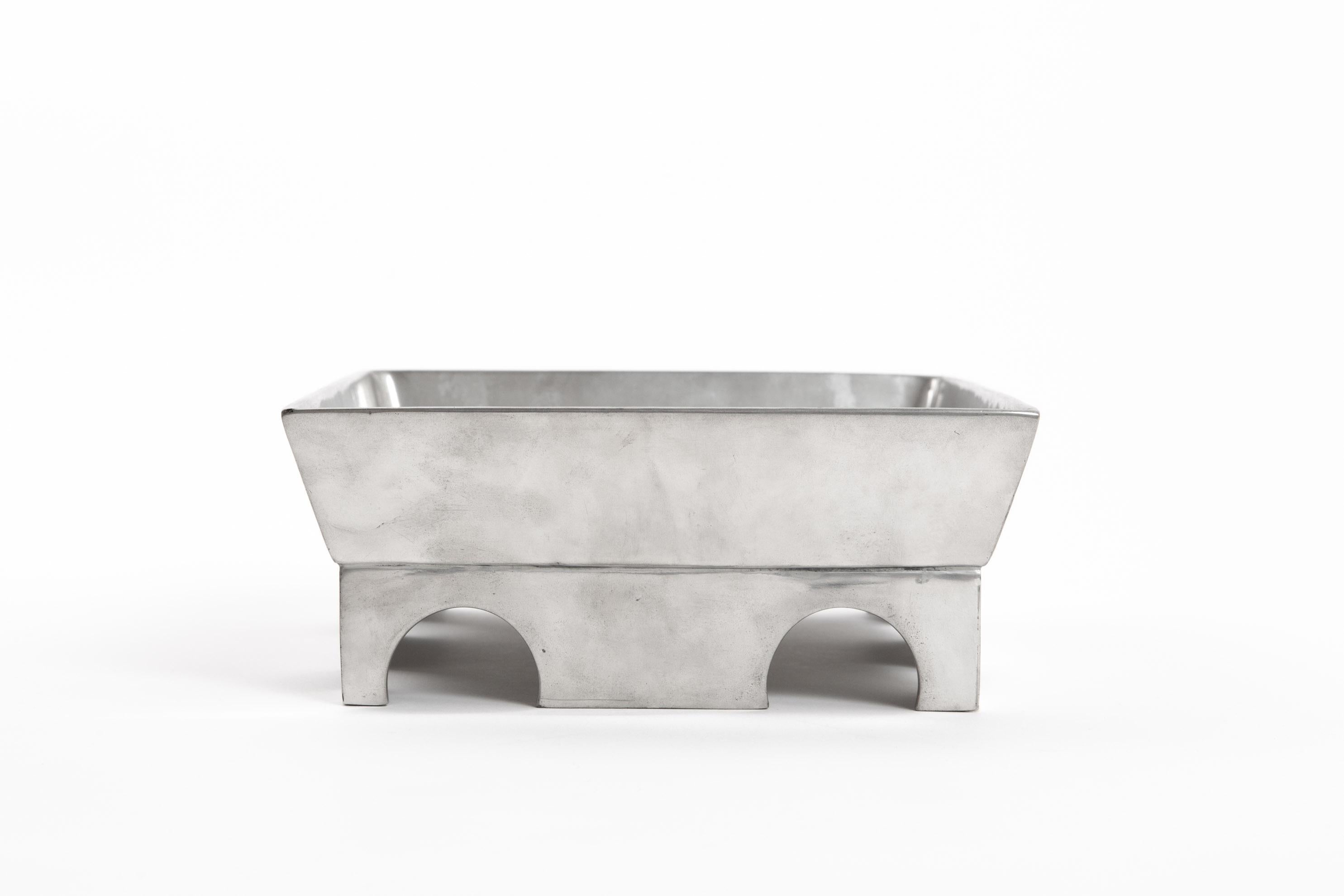 Post-Modern Ettore Sottsass Pewter Bowl Teodora for Serafino Zani Made by Metallia, 1999 For Sale