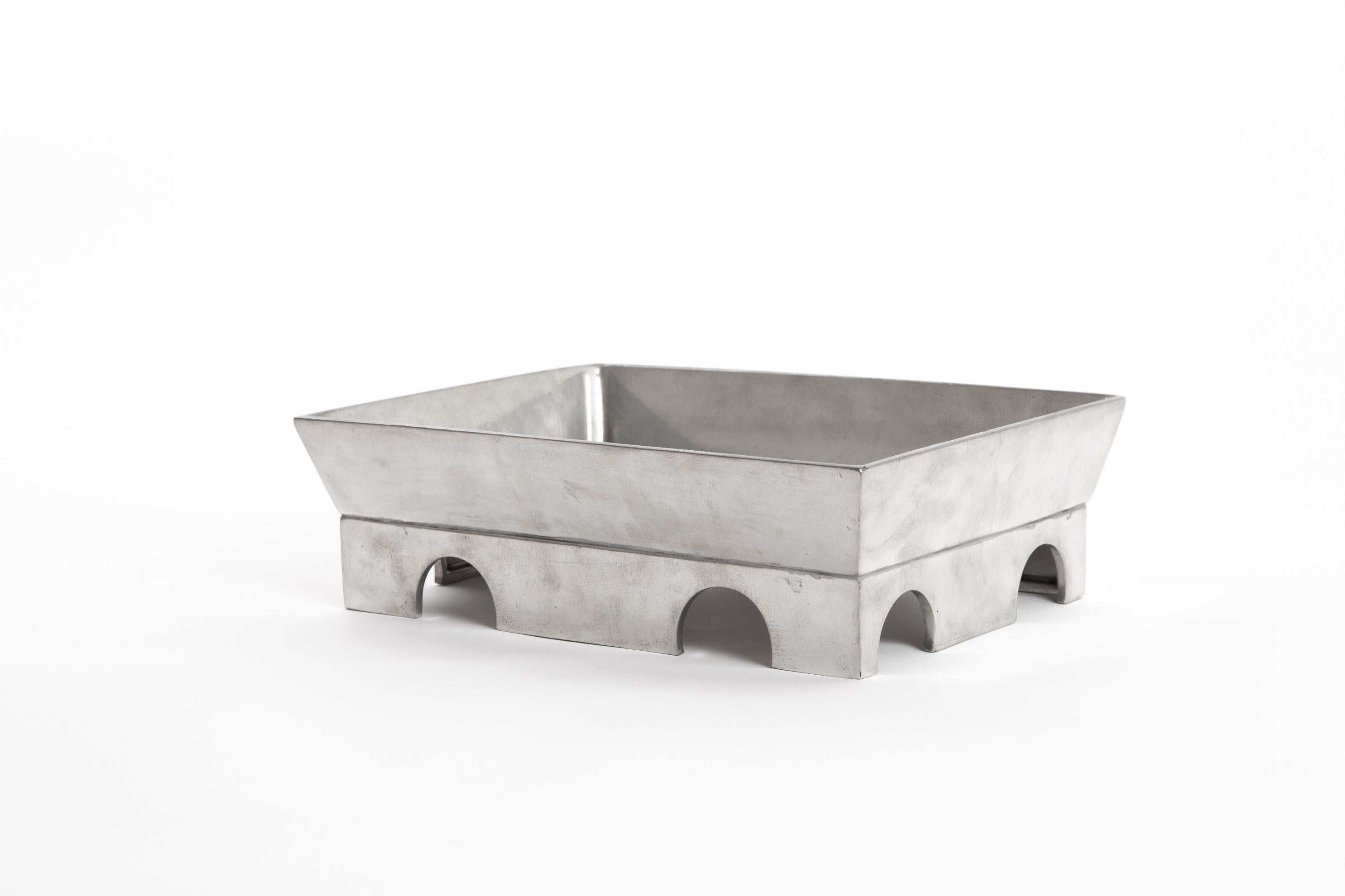 Italian Ettore Sottsass Pewter Bowl Teodora for Serafino Zani Made by Metallia, 1999 For Sale