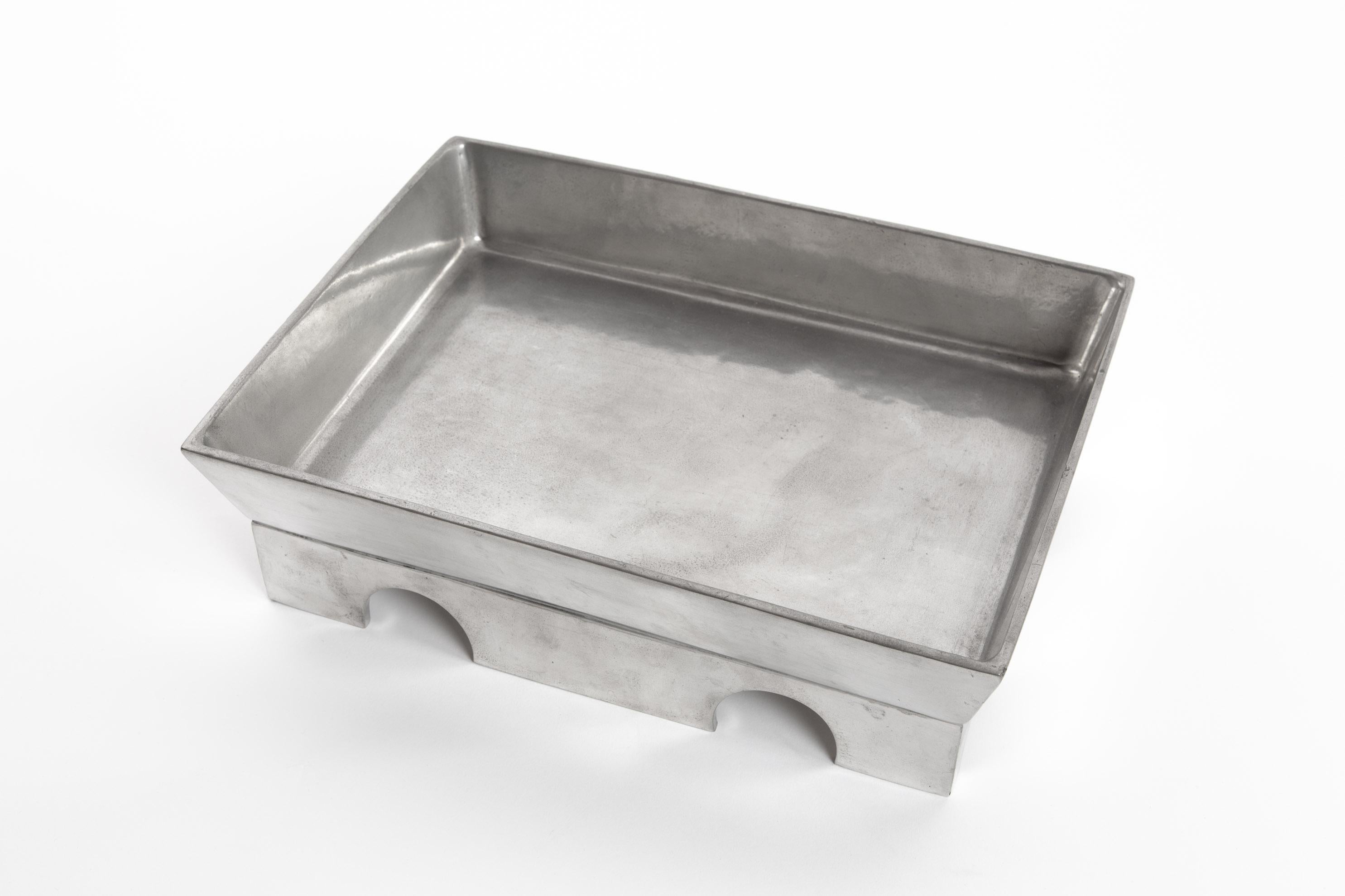 Ettore Sottsass Pewter Bowl Teodora for Serafino Zani Made by Metallia, 1999 For Sale 3