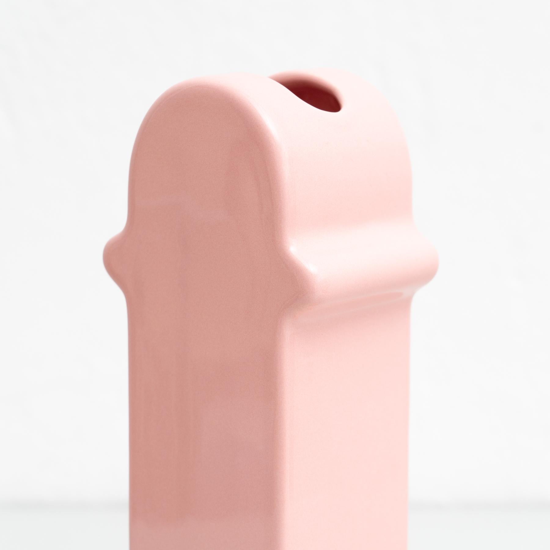 Vaso di fiori Shiva in ceramica rosa di Ettore Sottsass, di BD Barcelona in vendita 5