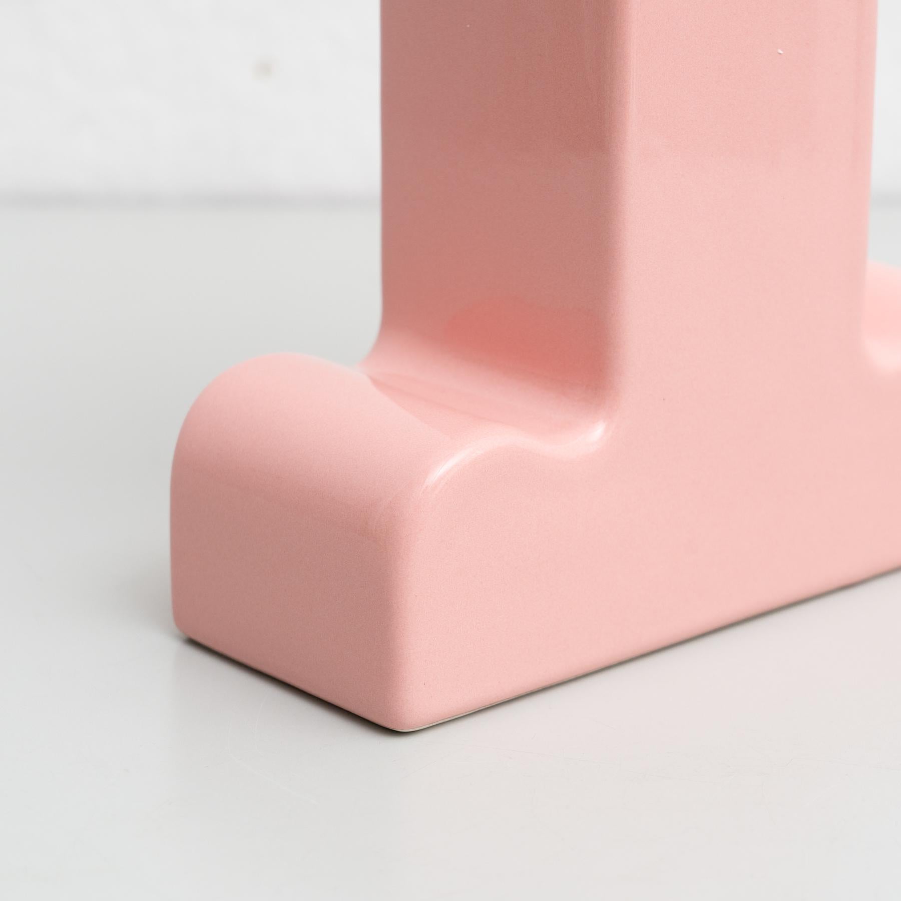 Ettore Sottsass Vase à fleurs Shiva en céramique rose, par BD Barcelona en vente 6