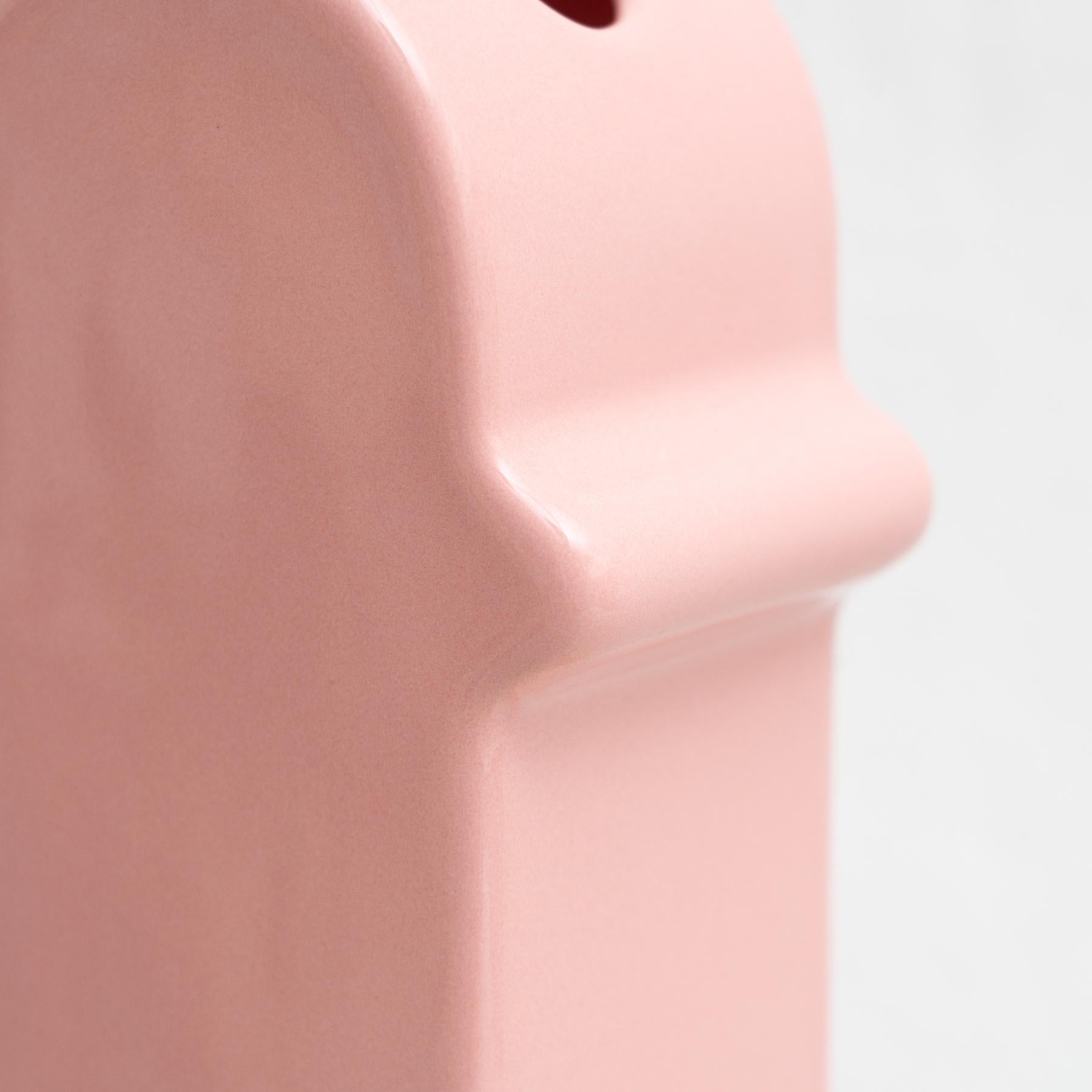 Ettore Sottsass Pink Ceramic Shiva Flower Vase, by BD Barcelona For Sale 7