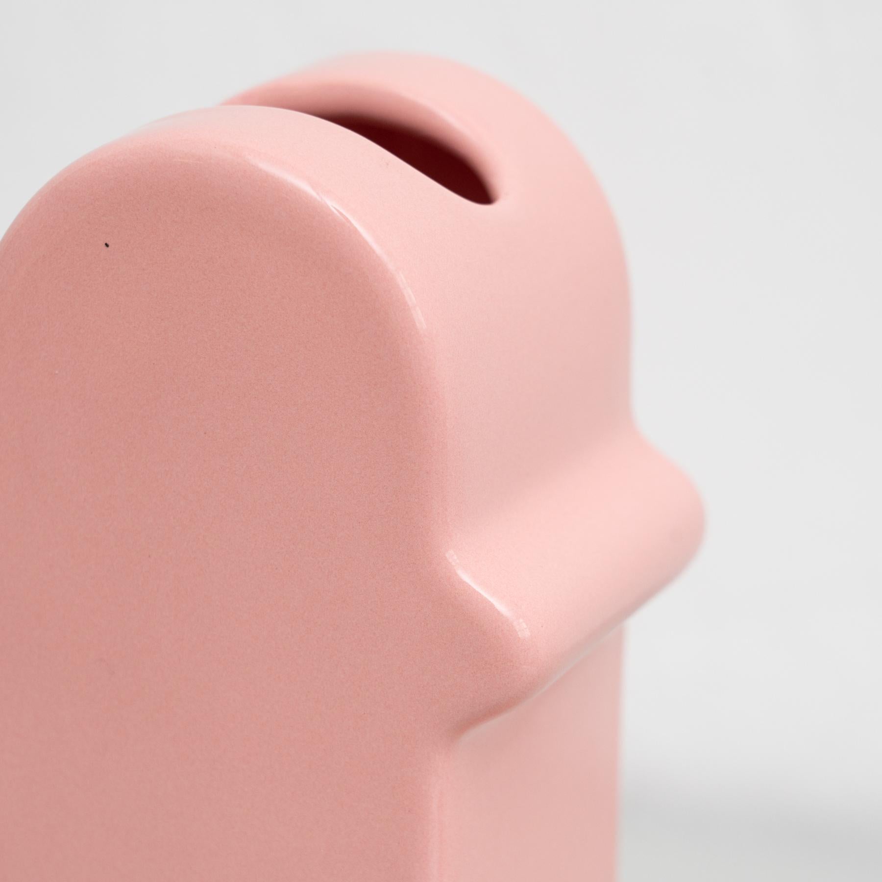 Ettore Sottsass Pink Ceramic Shiva Flower Vase, by BD Barcelona For Sale 7