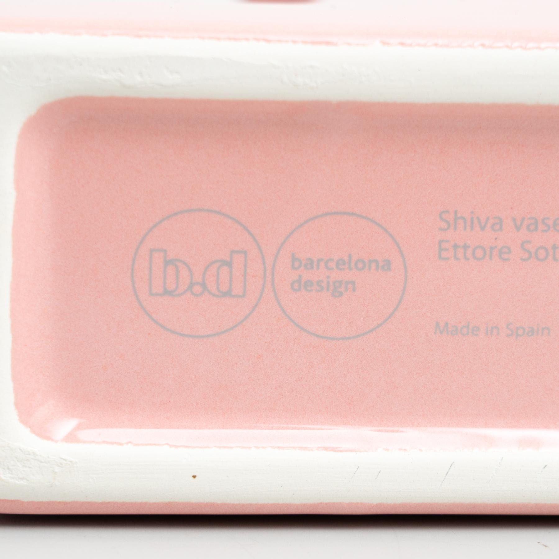 Ettore Sottsass Pink Ceramic Shiva Flower Vase, by BD Barcelona For Sale 9