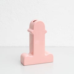 Ettore Sottsass Vase à fleurs Shiva en céramique rose, par BD Barcelona