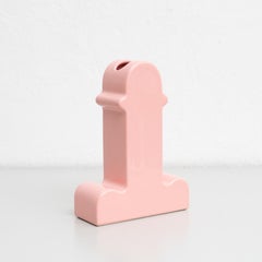 Ettore Sottsass Pink Ceramic Shiva Flower Vase, by BD Barcelona