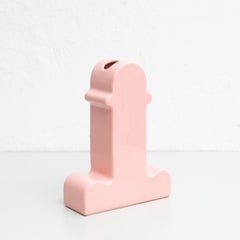 Ettore Sottsass Vase Shiva à fleurs en céramique rose, par BD Barcelona