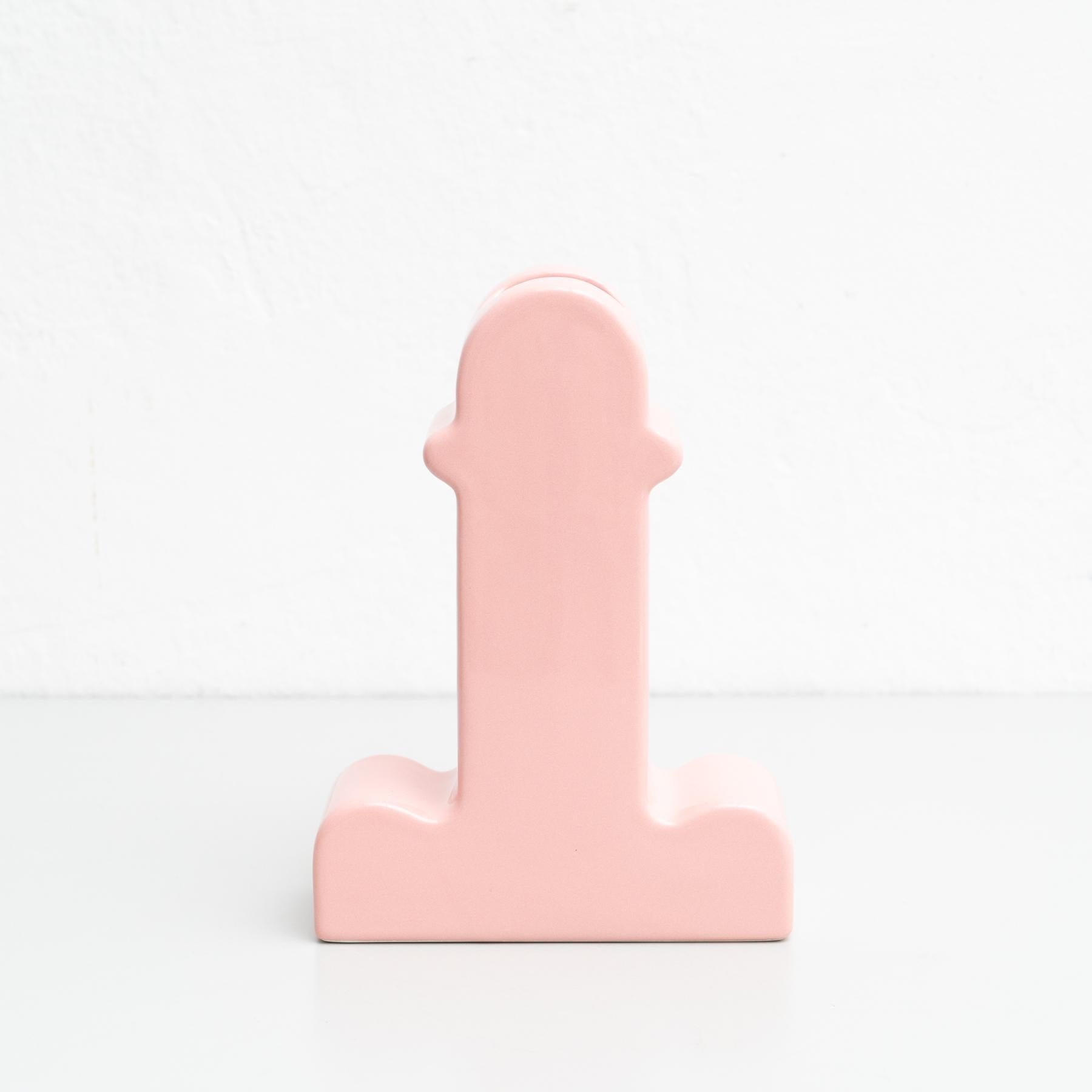 Mid-Century Modern Ettore Sottsass Vase à fleurs Shiva en céramique rose, par BD Barcelona en vente