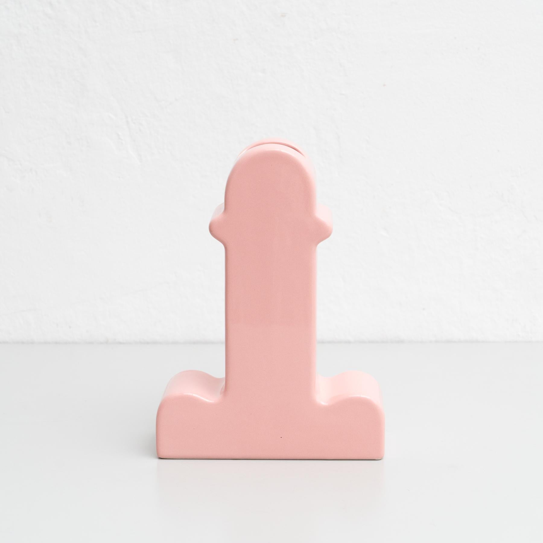 Ettore Sottsass Rosa Keramik Shiva-Blumenvase, BD Barcelona (Moderne der Mitte des Jahrhunderts) im Angebot