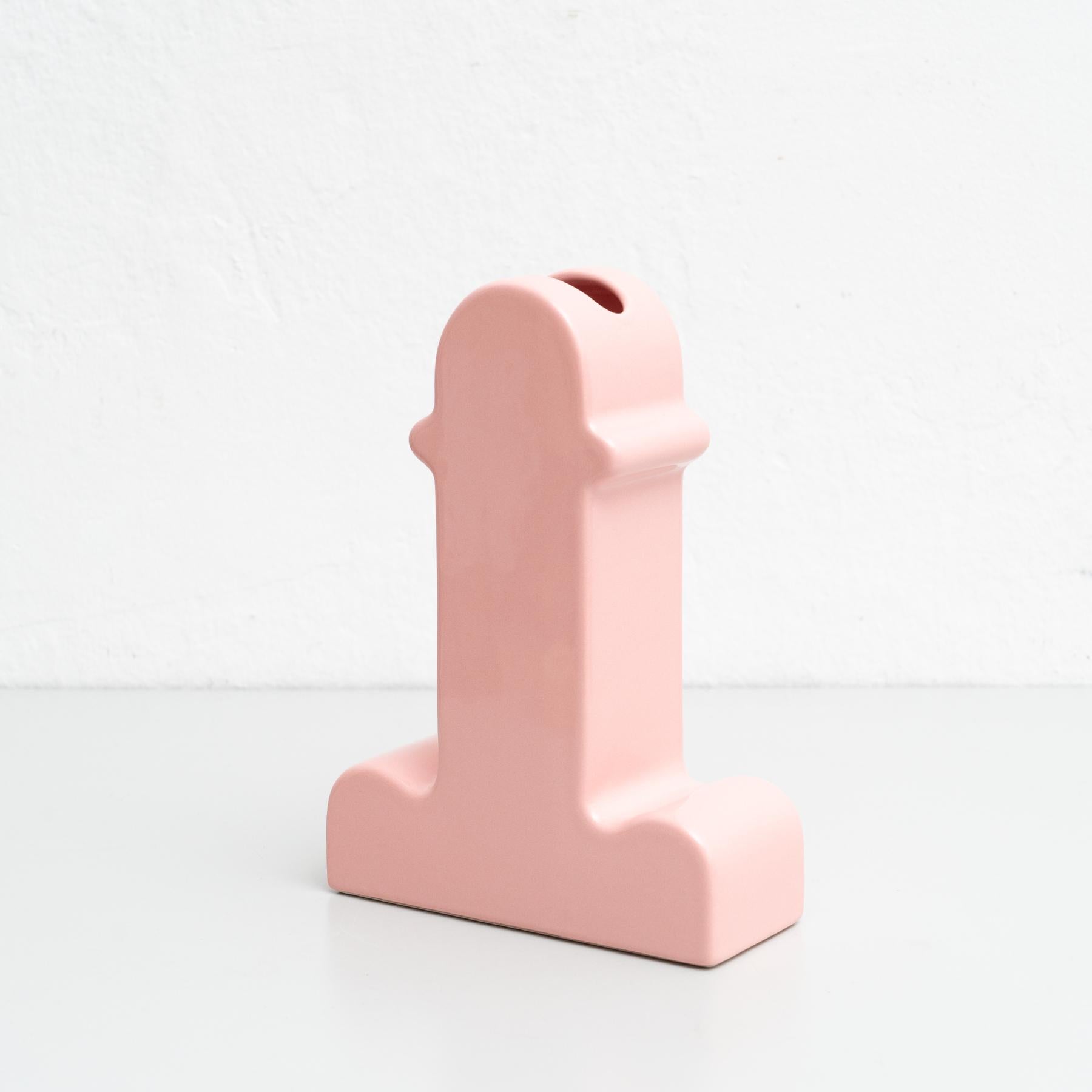 Ettore Sottsass Rosa Shiva-Blumenvase aus Keramik, von BD Barcelona (Spanisch) im Angebot