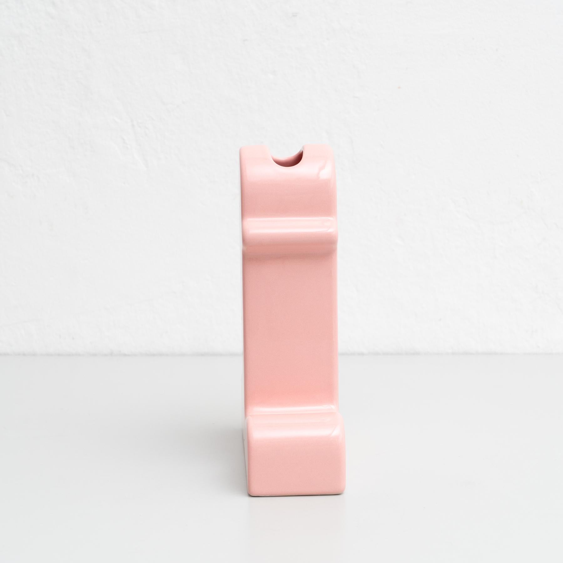 Ettore Sottsass Rosa Keramik Shiva-Blumenvase, BD Barcelona (21. Jahrhundert und zeitgenössisch) im Angebot