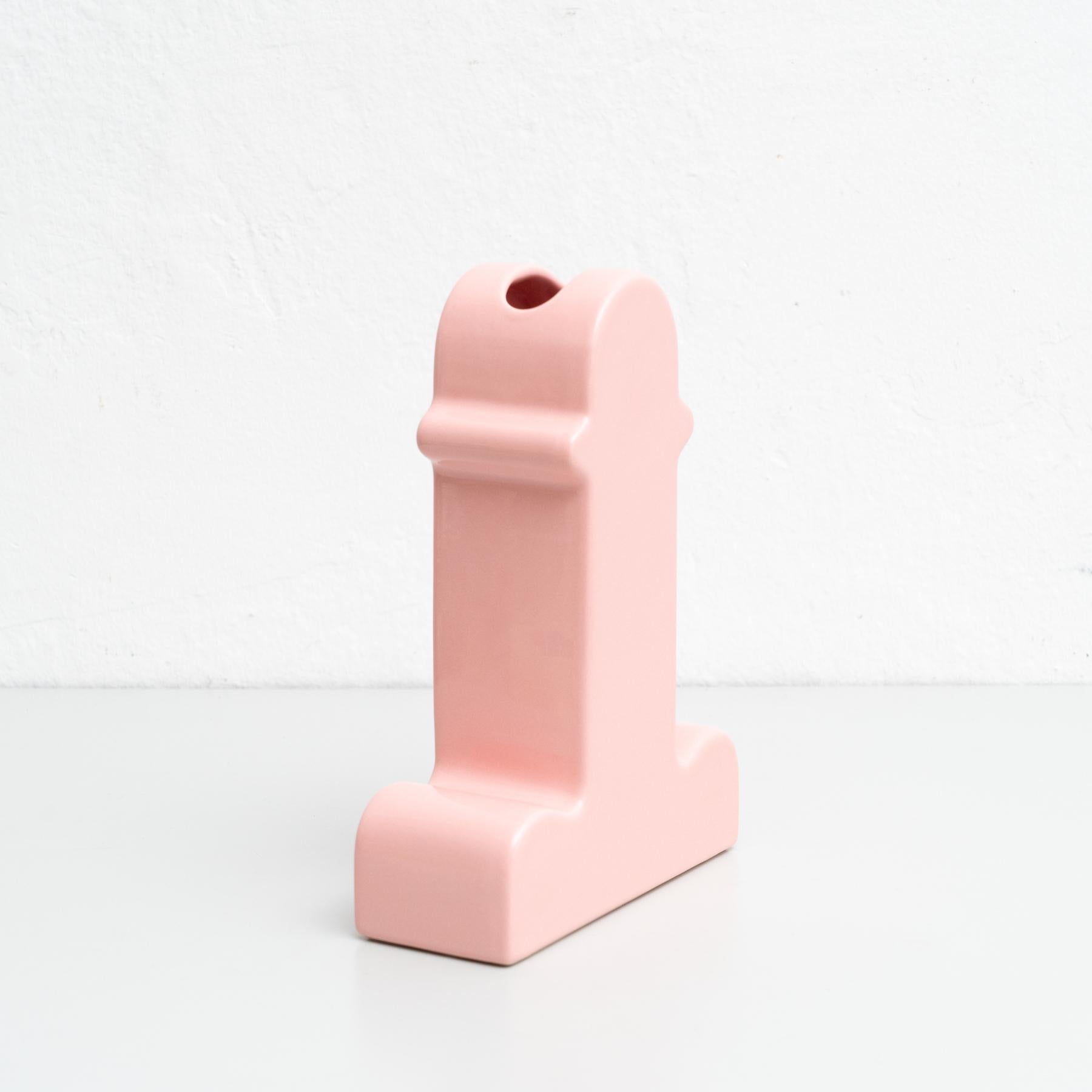 Céramique Ettore Sottsass Vase Shiva à fleurs en céramique rose, par BD Barcelona en vente