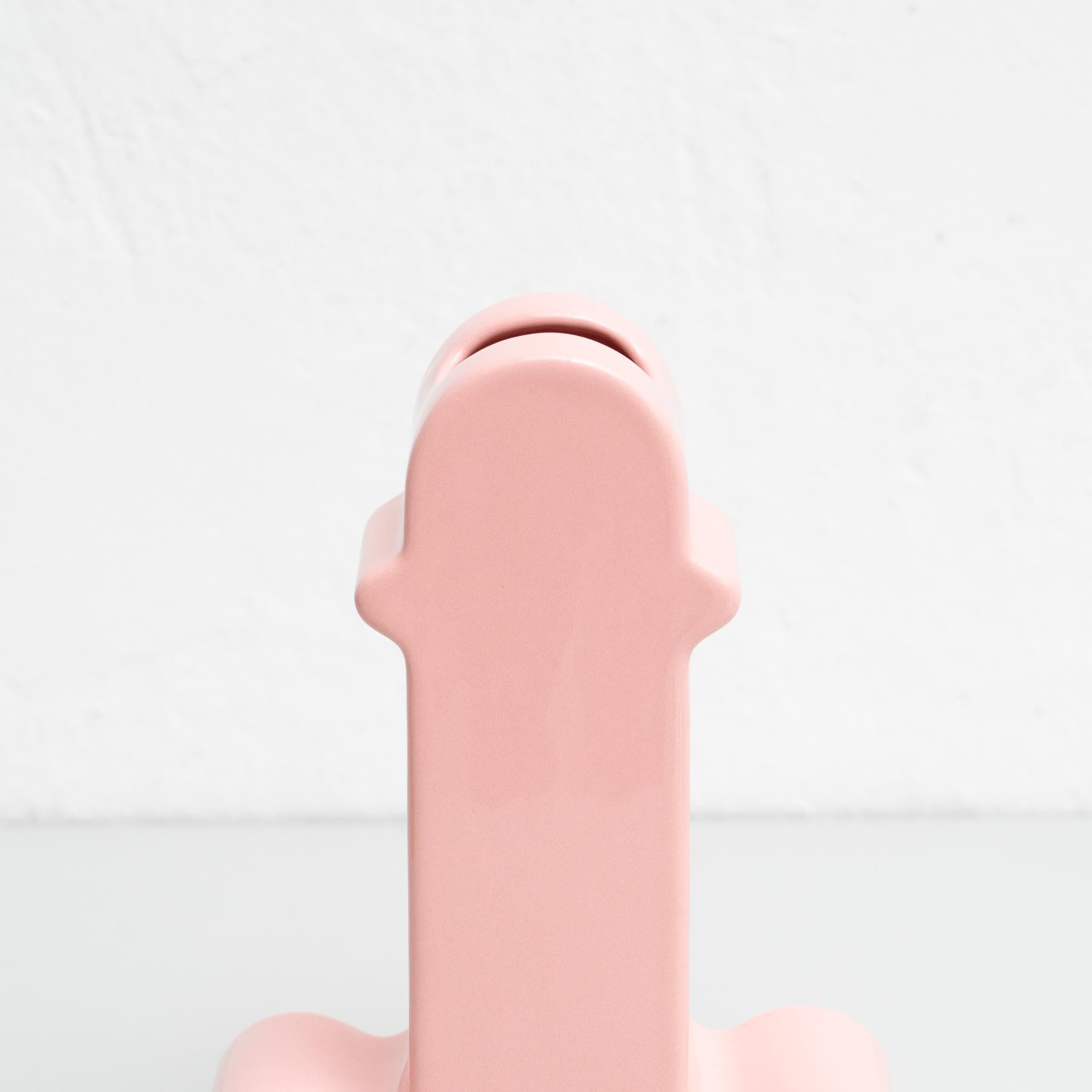 Ettore Sottsass Pink Ceramic Shiva Flower Vase, by BD Barcelona For Sale 2