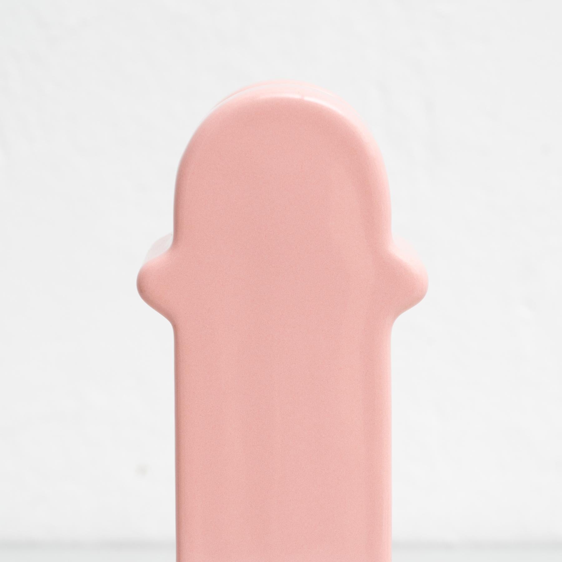 Ettore Sottsass Pink Ceramic Shiva Flower Vase, by BD Barcelona For Sale 3