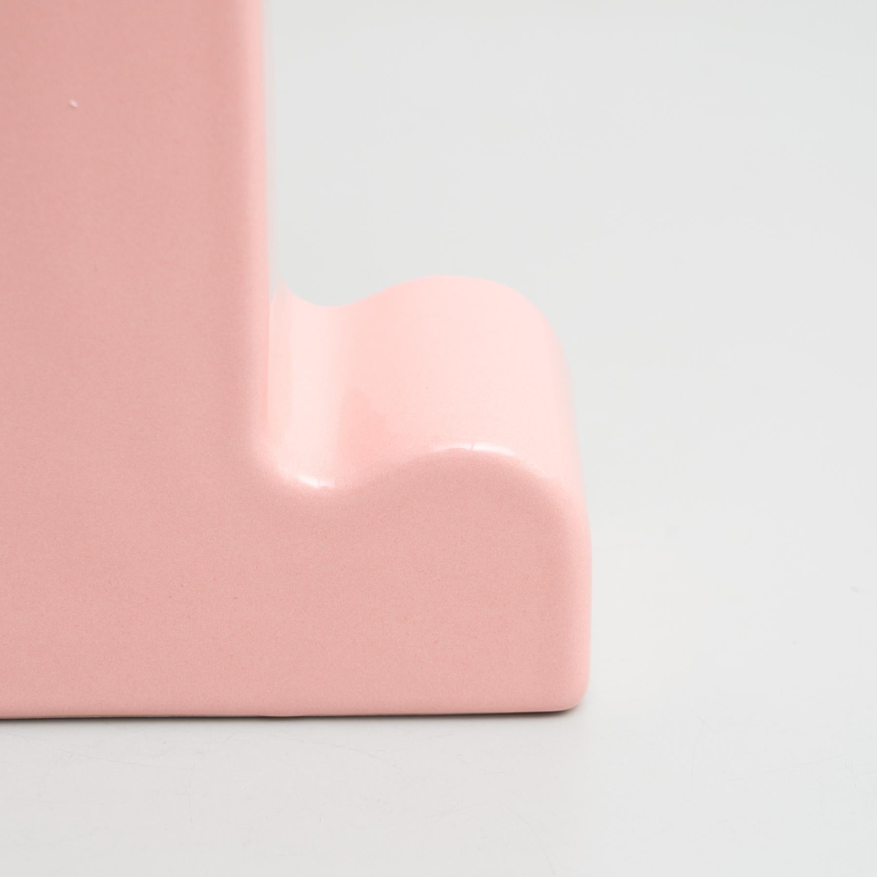 Ettore Sottsass Rosa Keramik Shiva-Blumenvase, BD Barcelona im Angebot 3