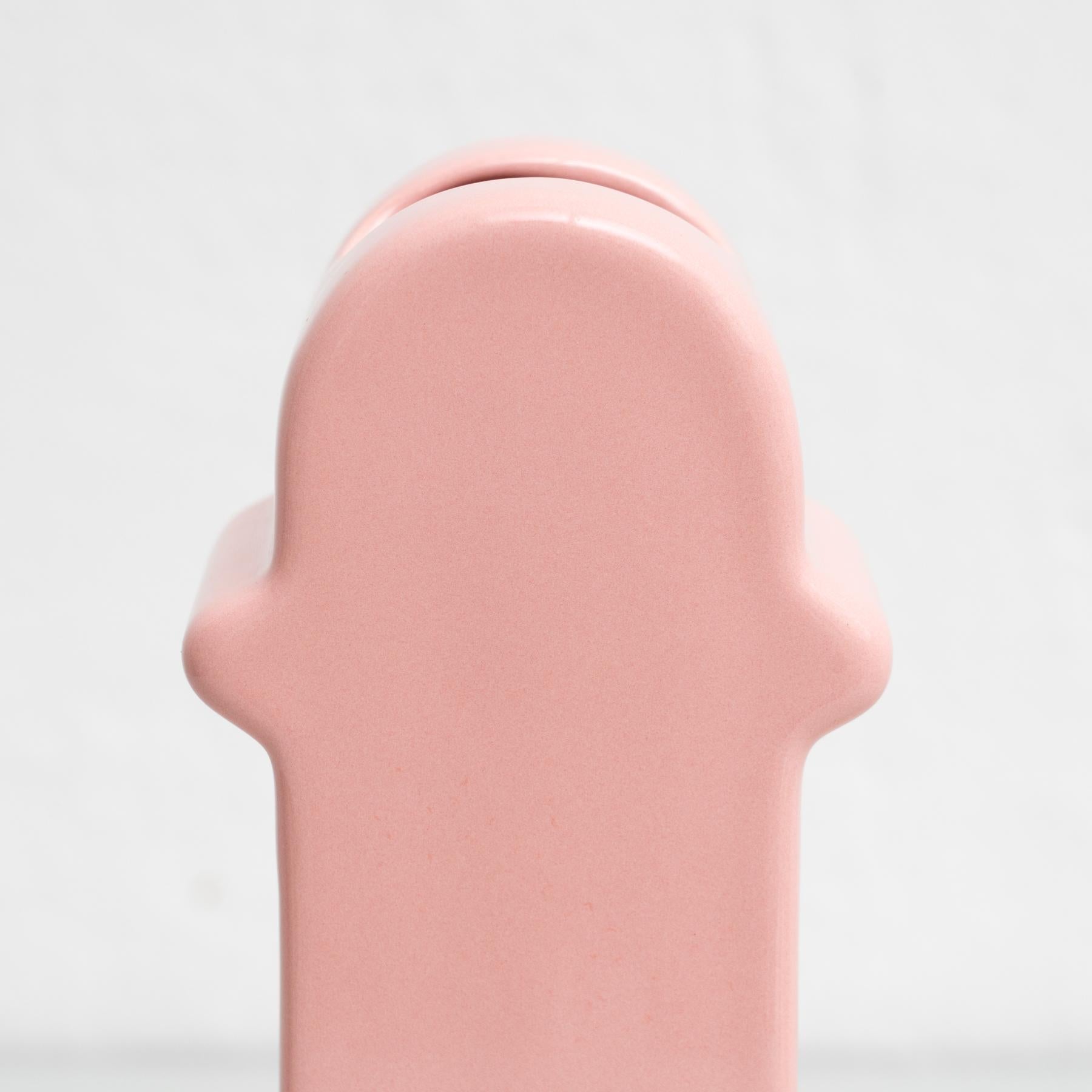 Ettore Sottsass Pink Ceramic Shiva Flower Vase, by BD Barcelona For Sale 4
