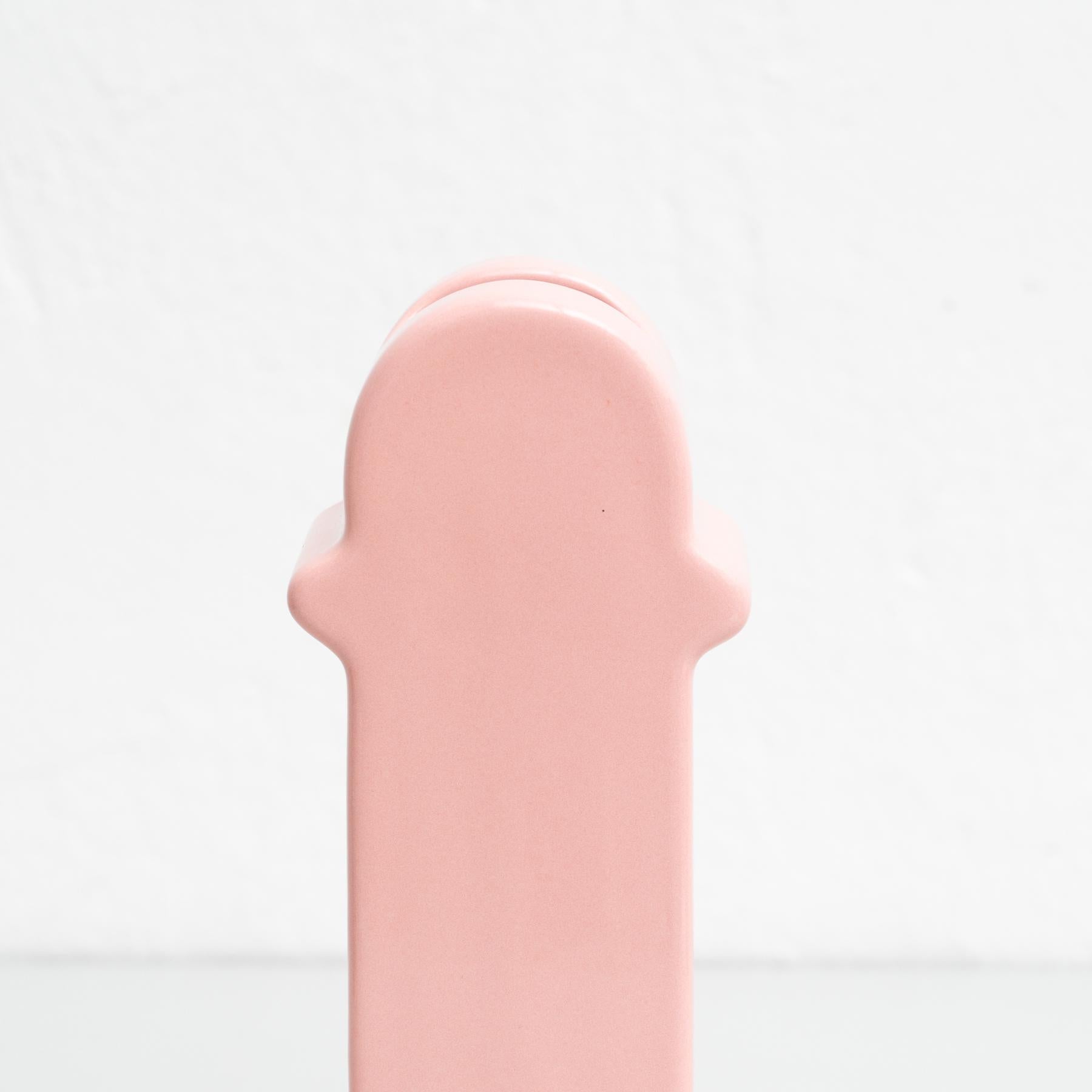 Ettore Sottsass Pink Ceramic Shiva Flower Vase, by BD Barcelona For Sale 3