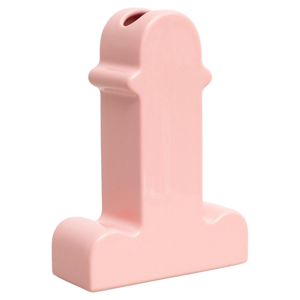 Ettore Sottsass Pink Ceramic Shiva Flower Vase, by BD Barcelona