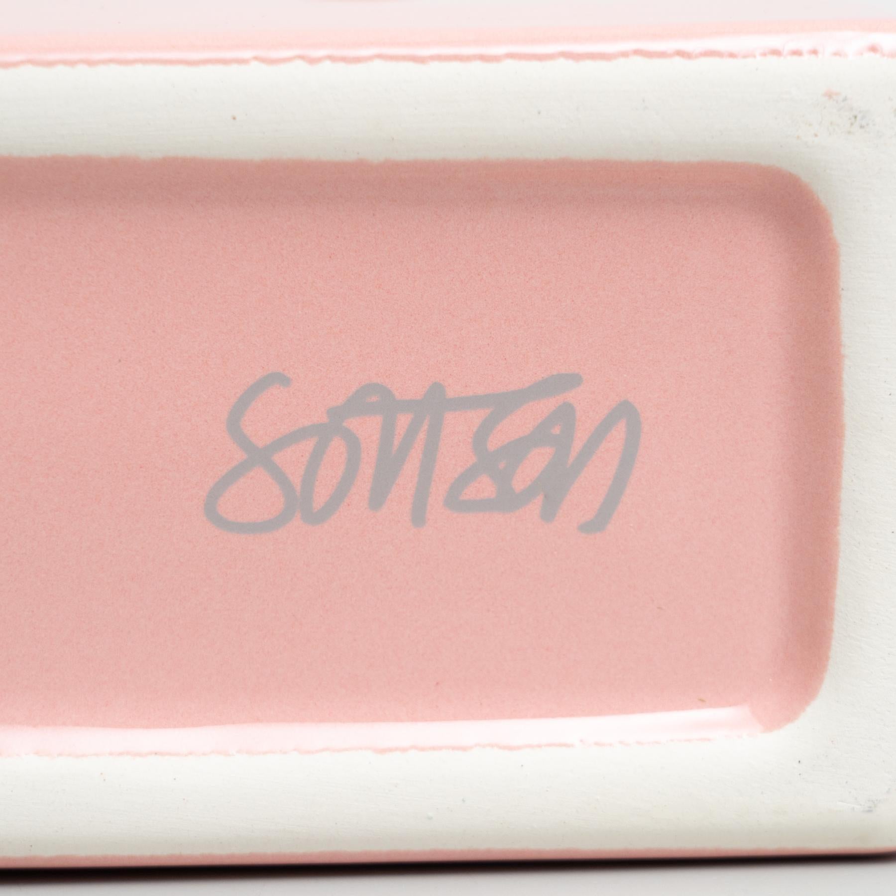 Vaso di fiori Shiva in ceramica rosa di Ettore Sottsass in vendita 8