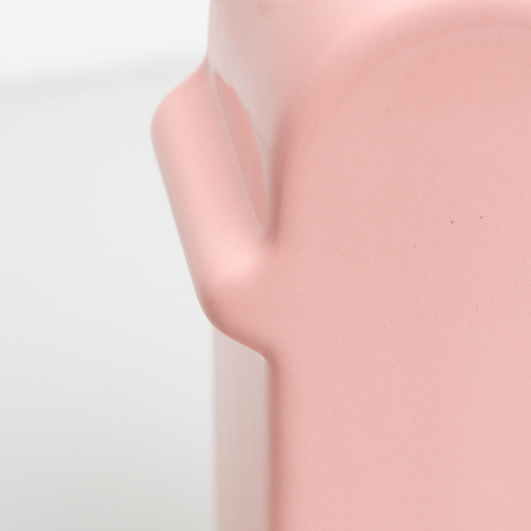 Ettore Sottsass Pink Ceramic Shiva Flower Vase For Sale 11
