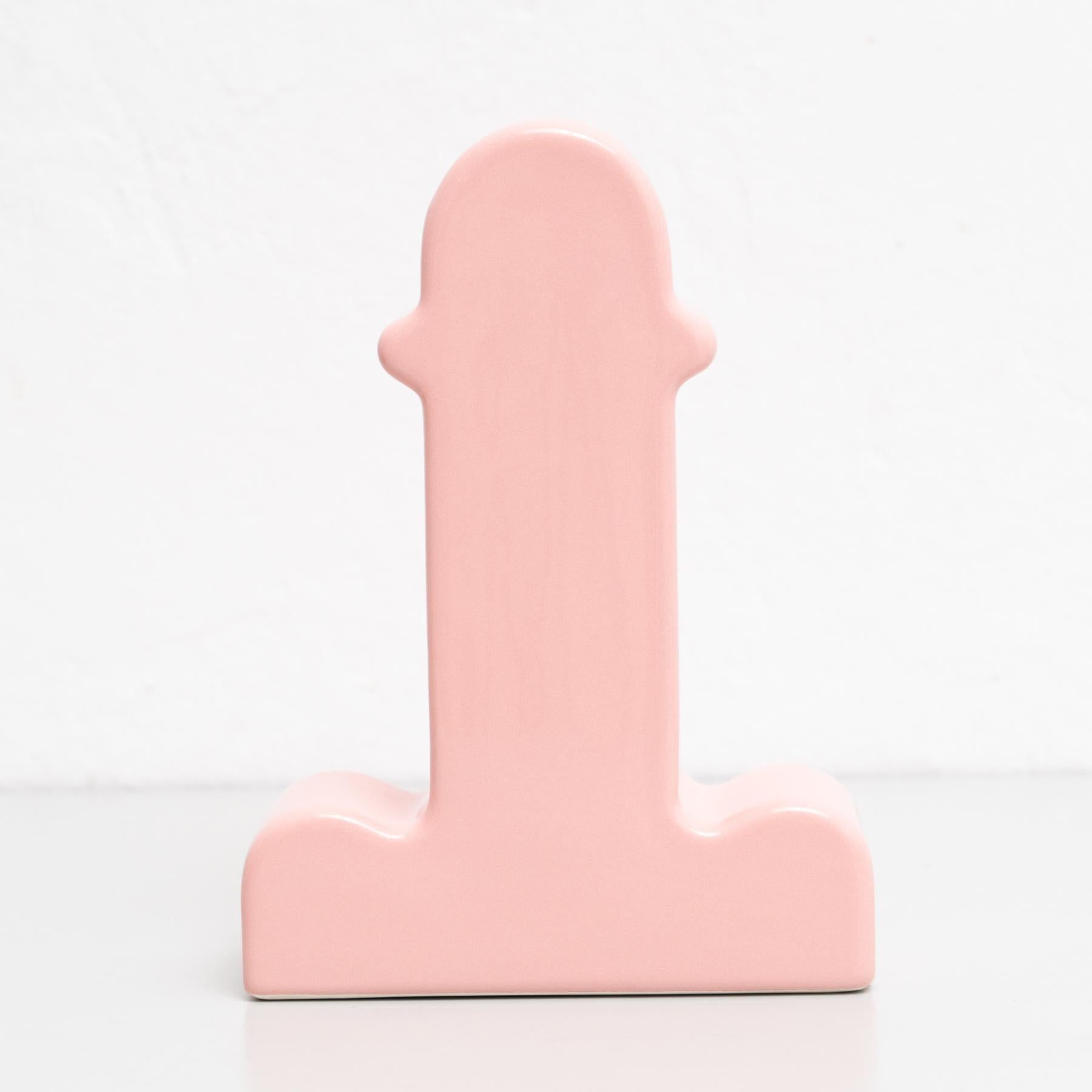 XXI secolo e contemporaneo Vaso di fiori Shiva in ceramica rosa di Ettore Sottsass in vendita