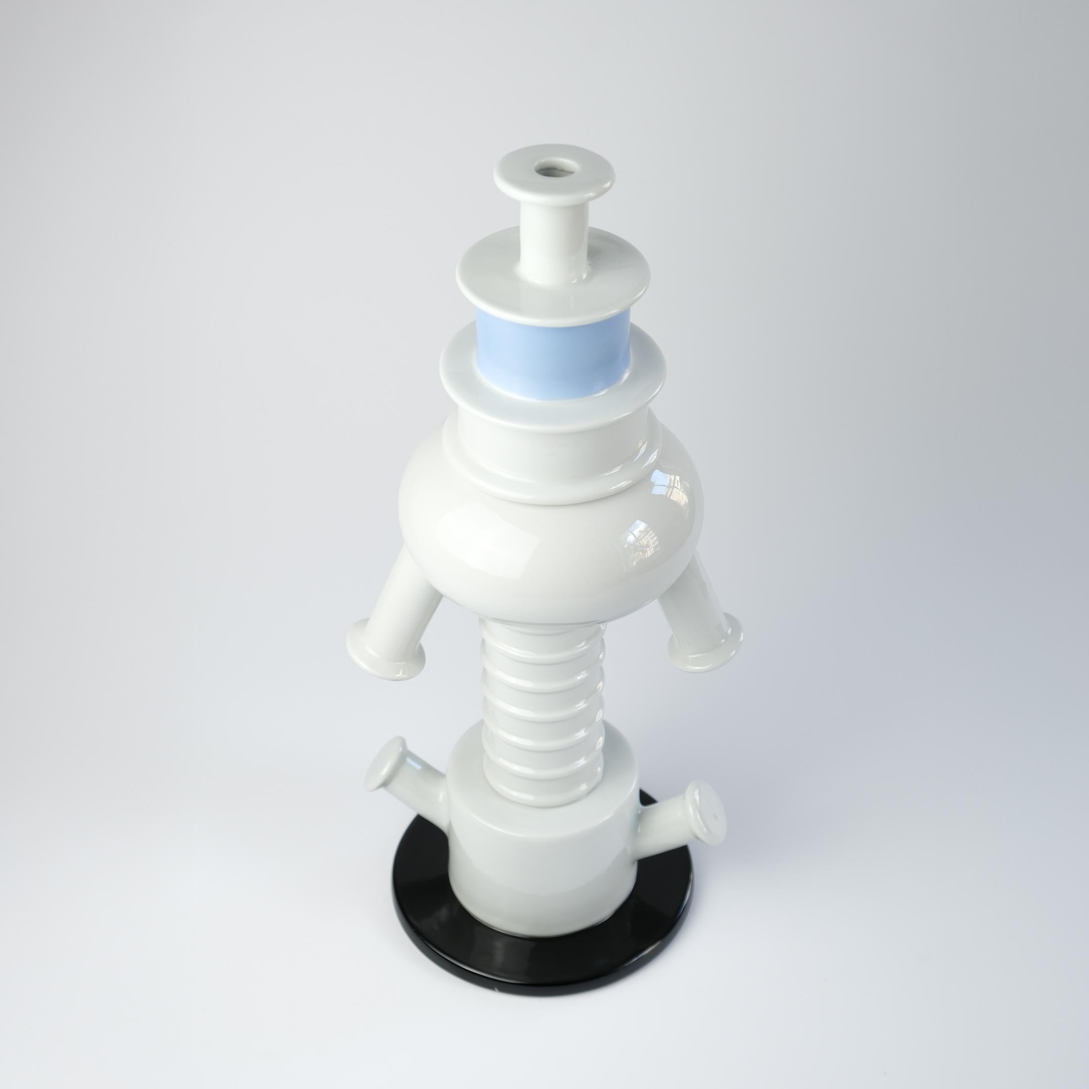 For sale is a rare, early Post-Modern “TIGRIS” porcelain vase designed by Ettore Sottsass for Memphis Milano and produced by Porcellane San Marco, in the 1980s.

In 1983, Ettore Sottsass designed the iconic Tigris, Euphrates, and Nilo (Nile) vases,