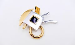 Ettore SOTTSASS PROTOTIPO broche y colgante - 1984 - Cleto Munari editor Italia