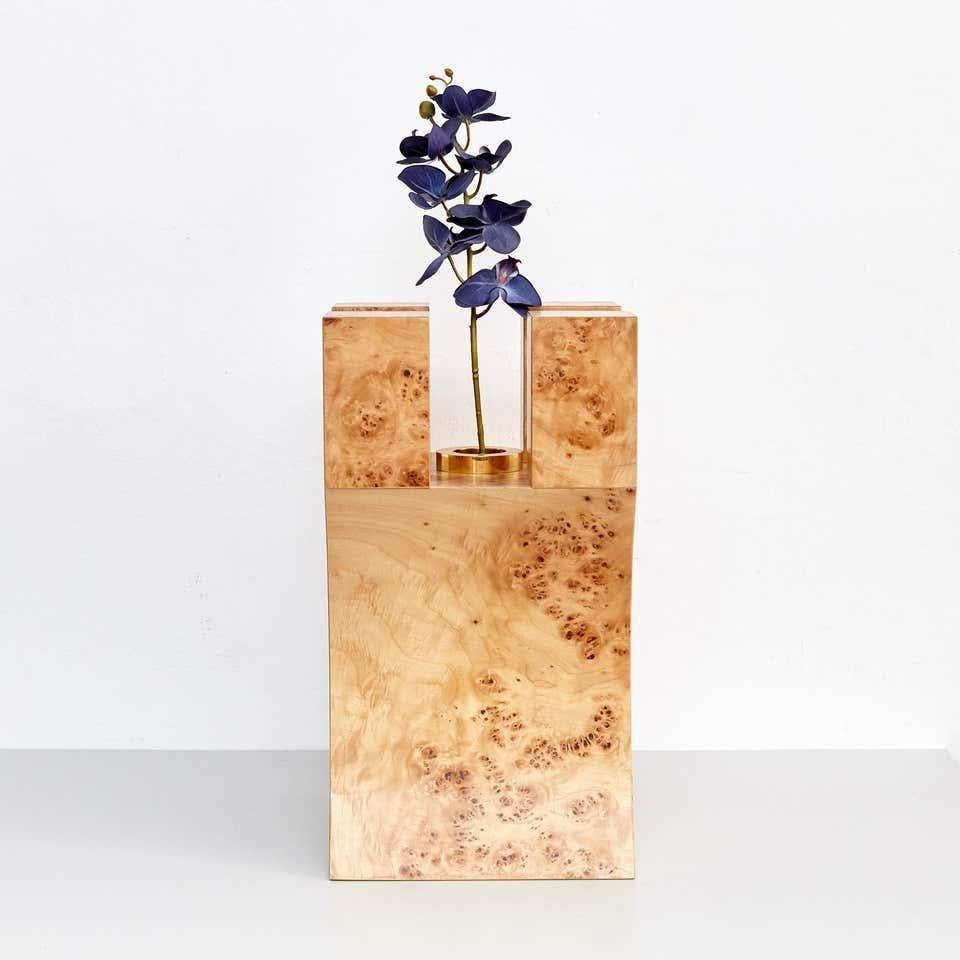 Ettore Sottsass R - Vase en bois et verre de Murano pour fleurs, édition limitée en vente 9