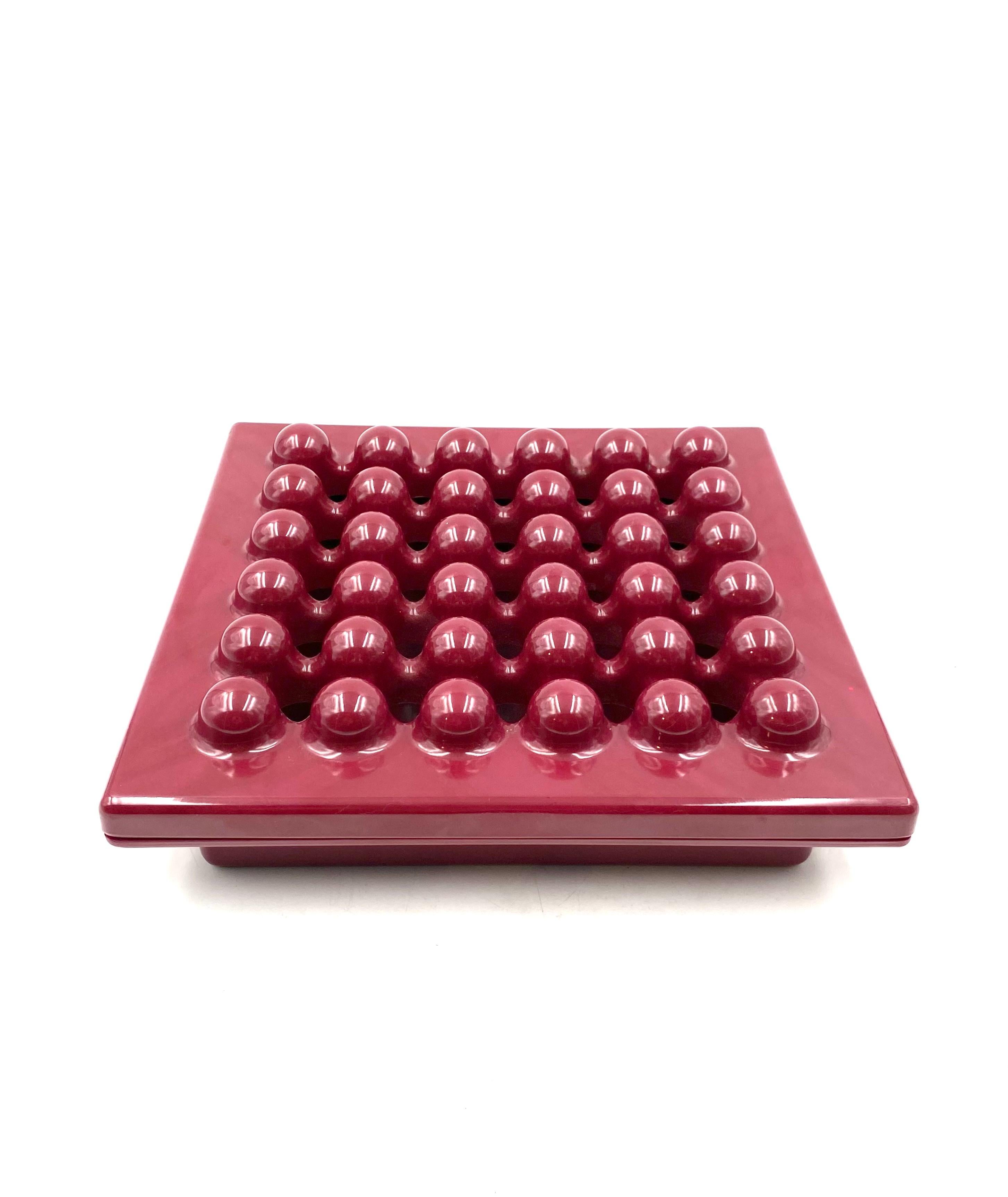 Ettore Sottsass, red big ashtray, Olivetti Synthesis, Sistema 45 series, 1971 For Sale 5