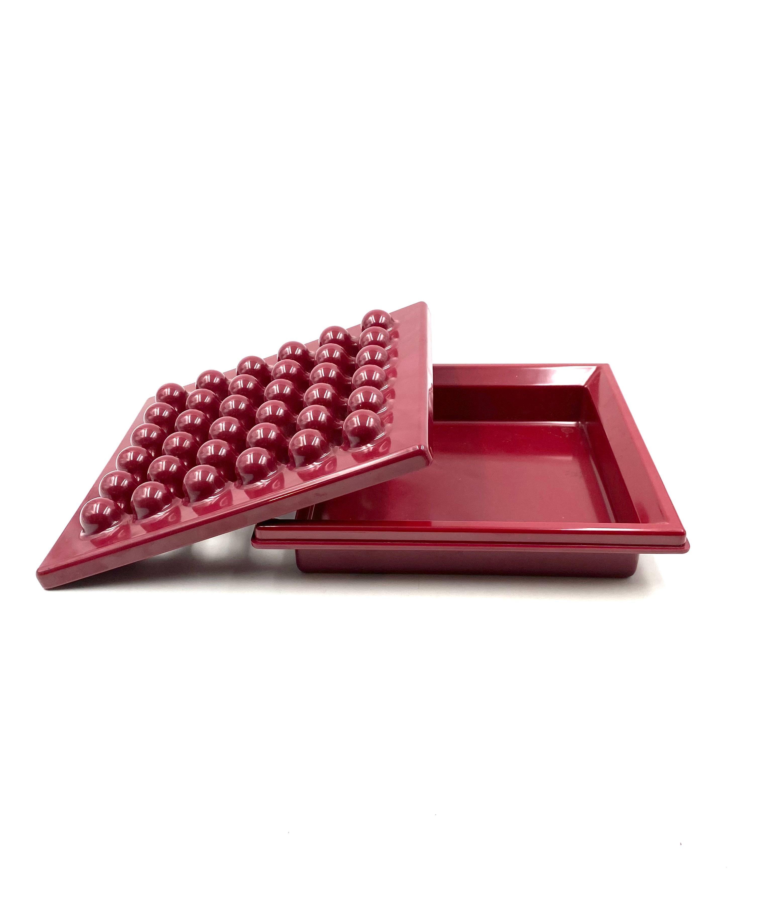 Ettore Sottsass, red big ashtray, Olivetti Synthesis, Sistema 45 series, 1971 For Sale 6
