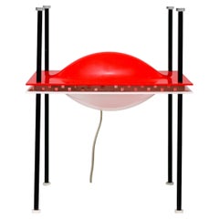 Ettore Sottsass Red Palafitta Table Lamp (Model 12639) by Arredoluce, Italy, '60