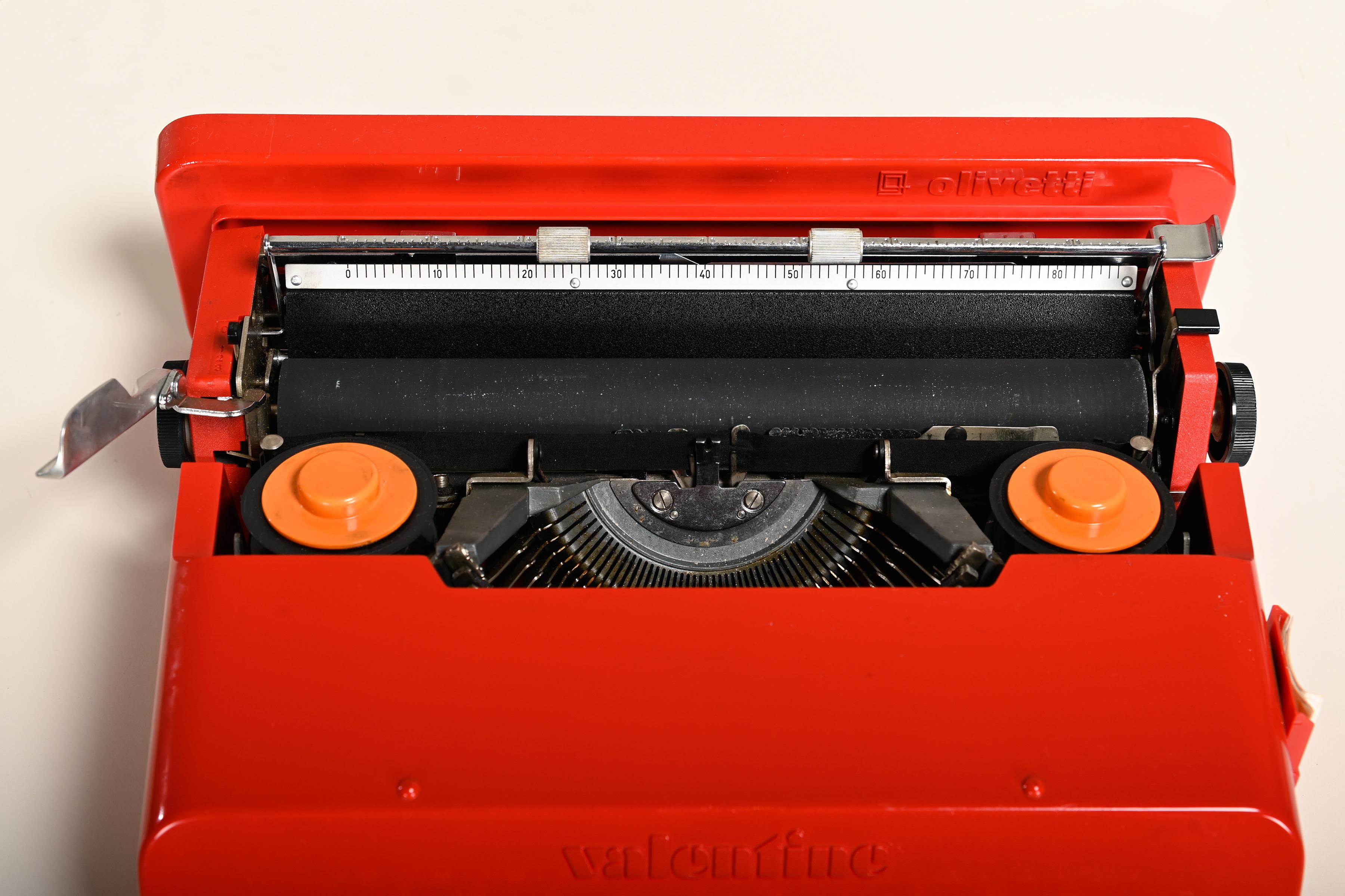 Late 20th Century Ettore Sottsass red Valentine Typewriter for Olivetti, Italy