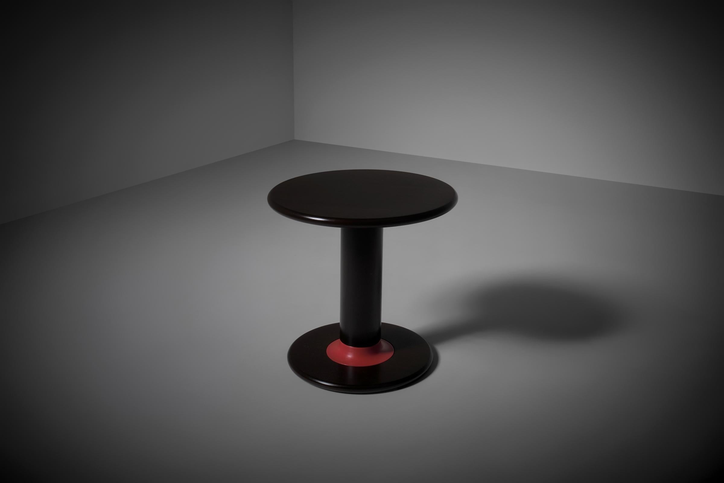 Stained Ettore Sottsass ‘Rocchetto’ side table for Poltronova, Italy 1964