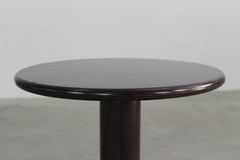 Ettore Sottsass Rocchettone Round Side Table in Walnut Wood by Poltronova 1960s