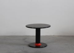 Ettore Sottsass Rocchettone Round Side Table in Walnut Wood by Poltronova 1960s