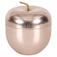 Großer Eiskübel „ Apple“ aus Roségold von Ettore Sottsass, Italien 1950er Jahre
