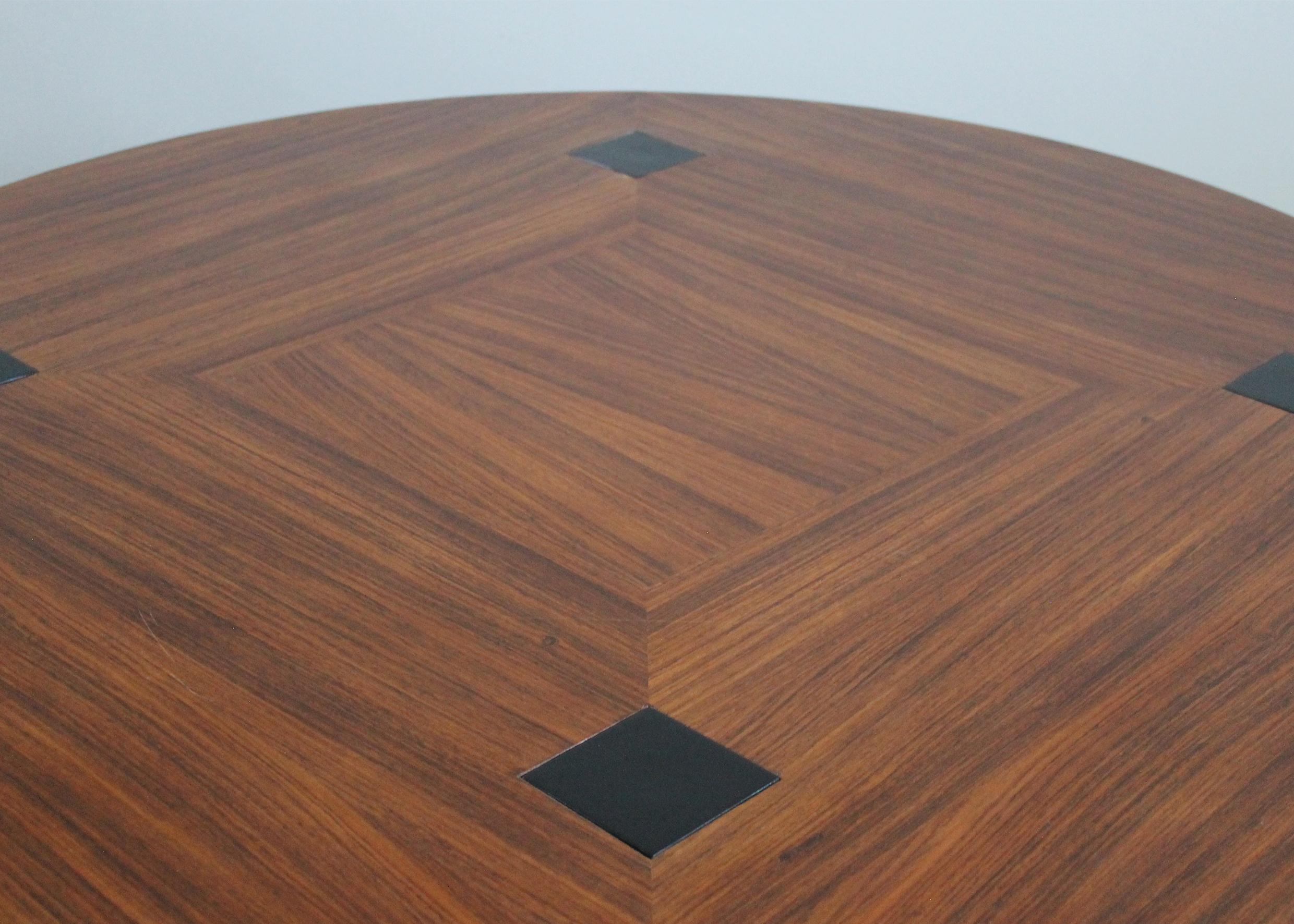 Table de salle à manger Ettore Sottsass en Wood et métal laqué noir par Poltronova 50s Bon état - En vente à Montecatini Terme, IT
