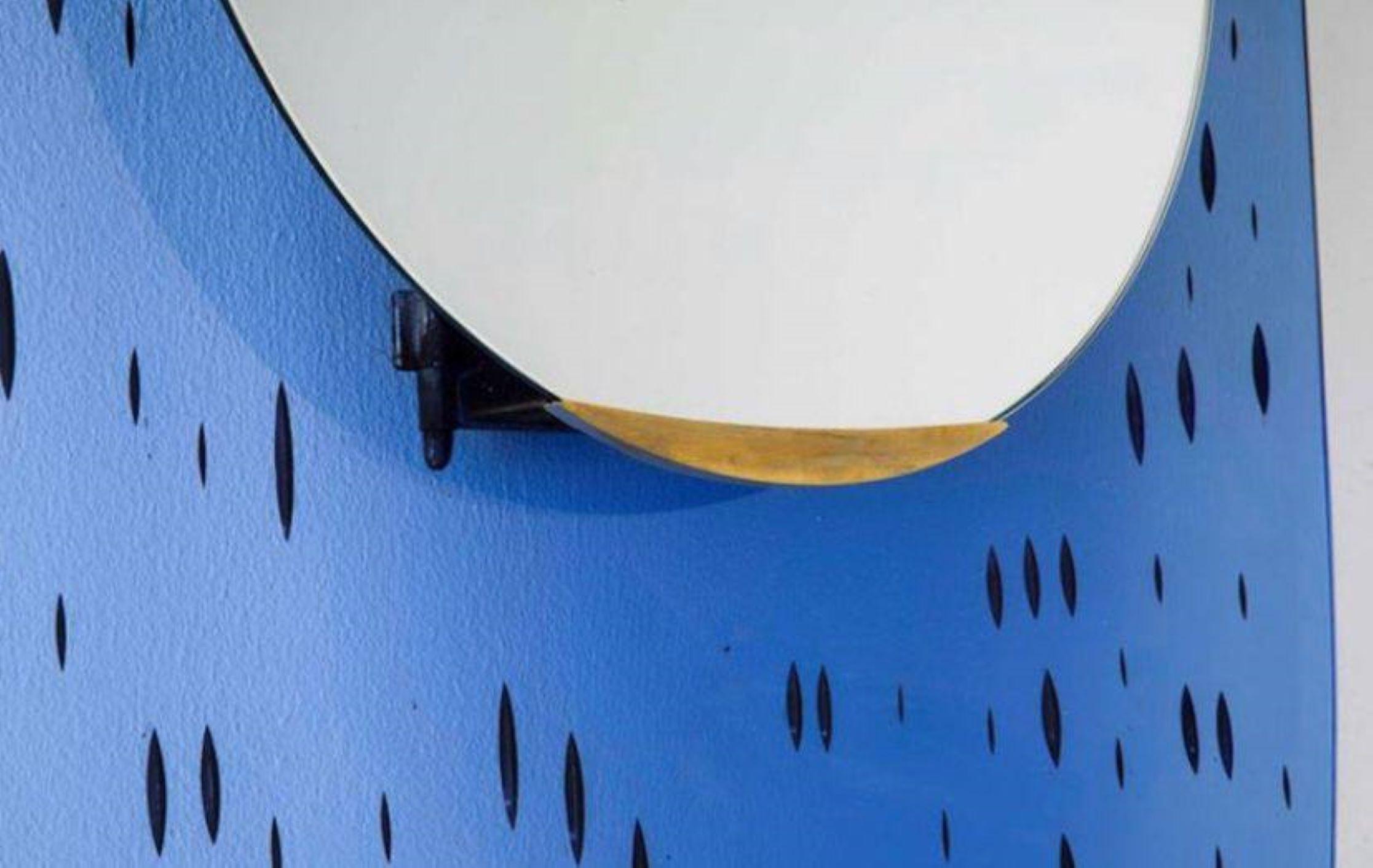 Espejo curvo ovalado Ettore Sottsass Santambrogio & De Berti 1958''. Hecho a mano en venta