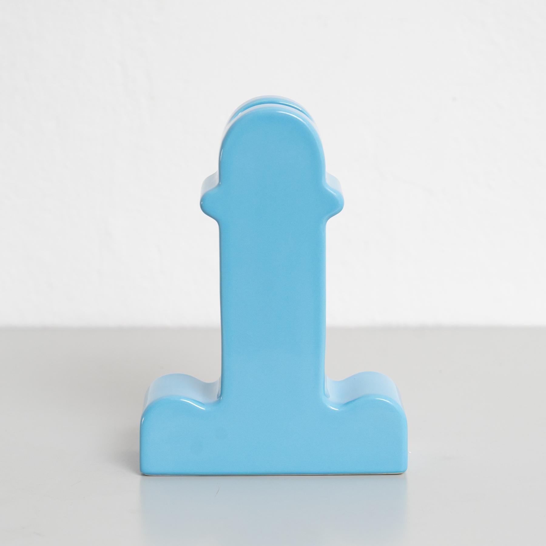 Postmoderno Vaso blu in edizione limitata Ettore Sottsass Shiva Capsule 127/999 in vendita
