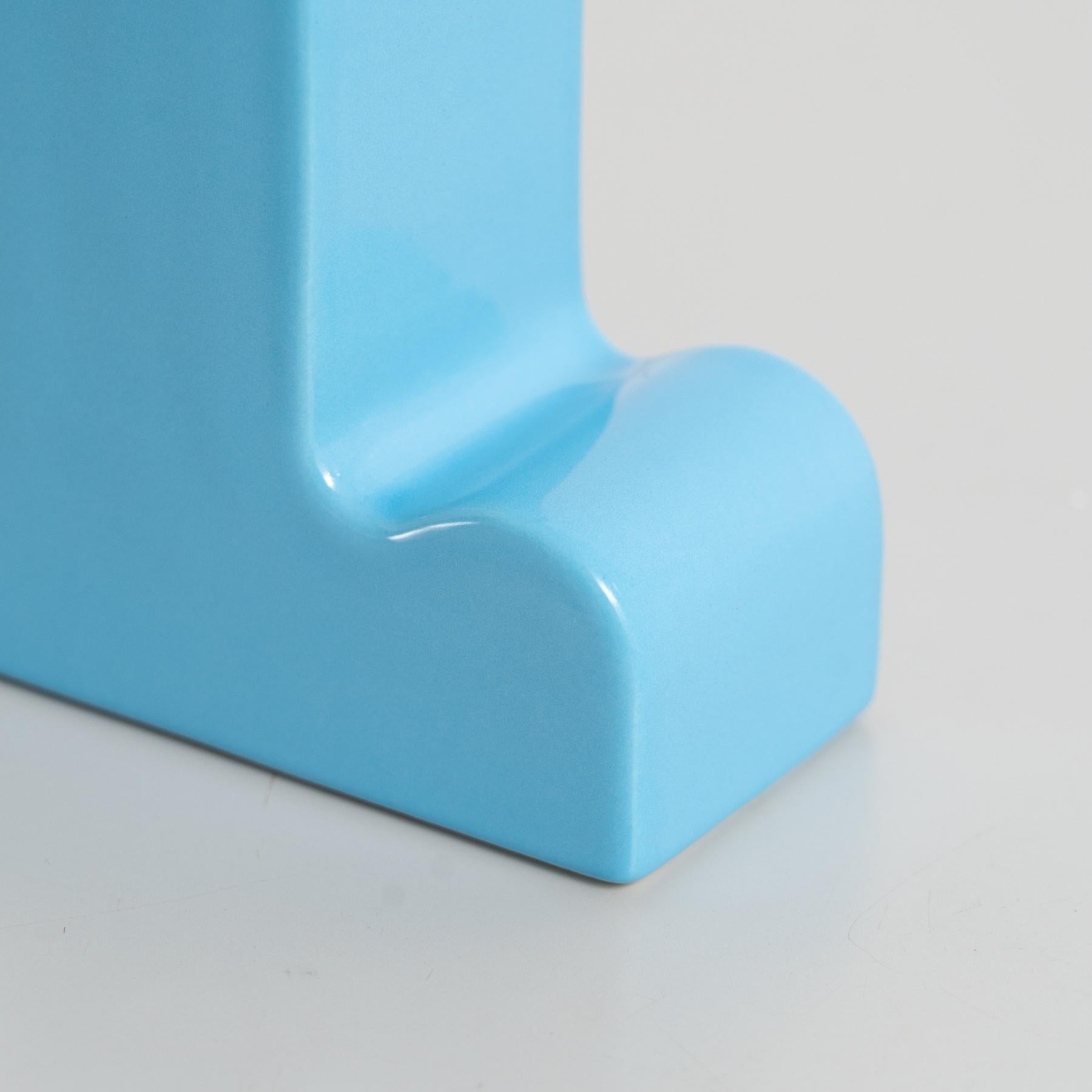 Ceramica Vaso blu in edizione limitata Ettore Sottsass Shiva Capsule 127/999 in vendita