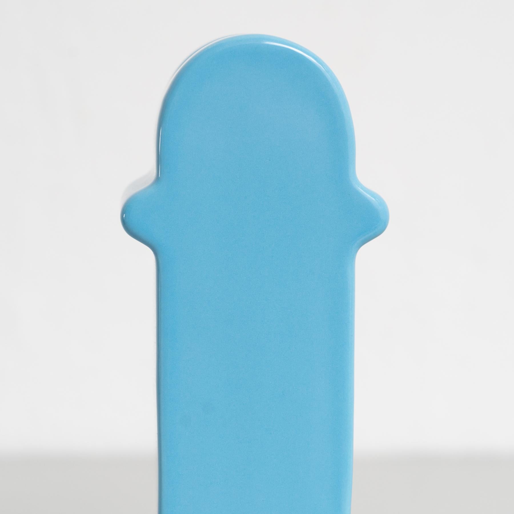 Vaso blu in edizione limitata Ettore Sottsass Shiva Capsule 127/999 in vendita 2