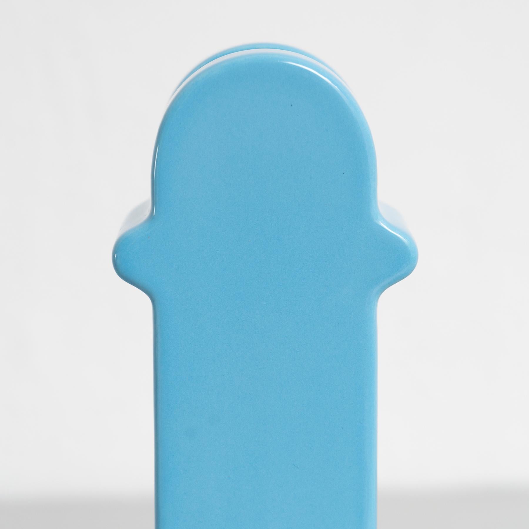 Ettore Sottsass Shiva Capsule Limited Edition Blue Vase 137/999 For Sale 1