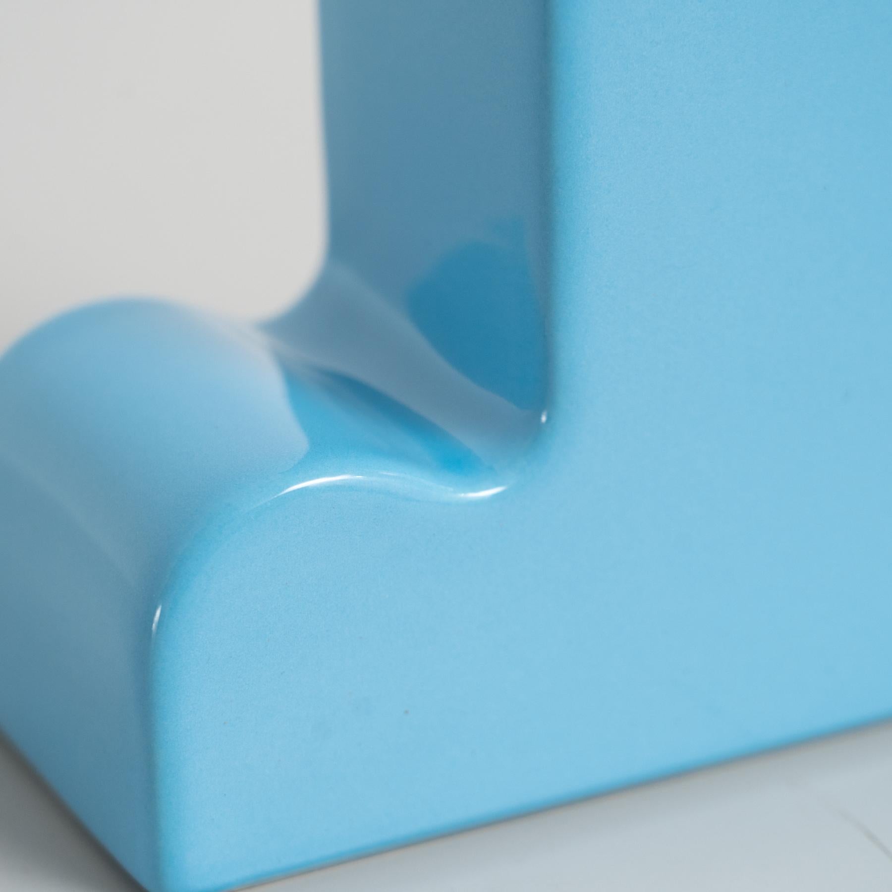 Ettore Sottsass Shiva Capsule Limited Edition Blue Vase 137/999 For Sale 2