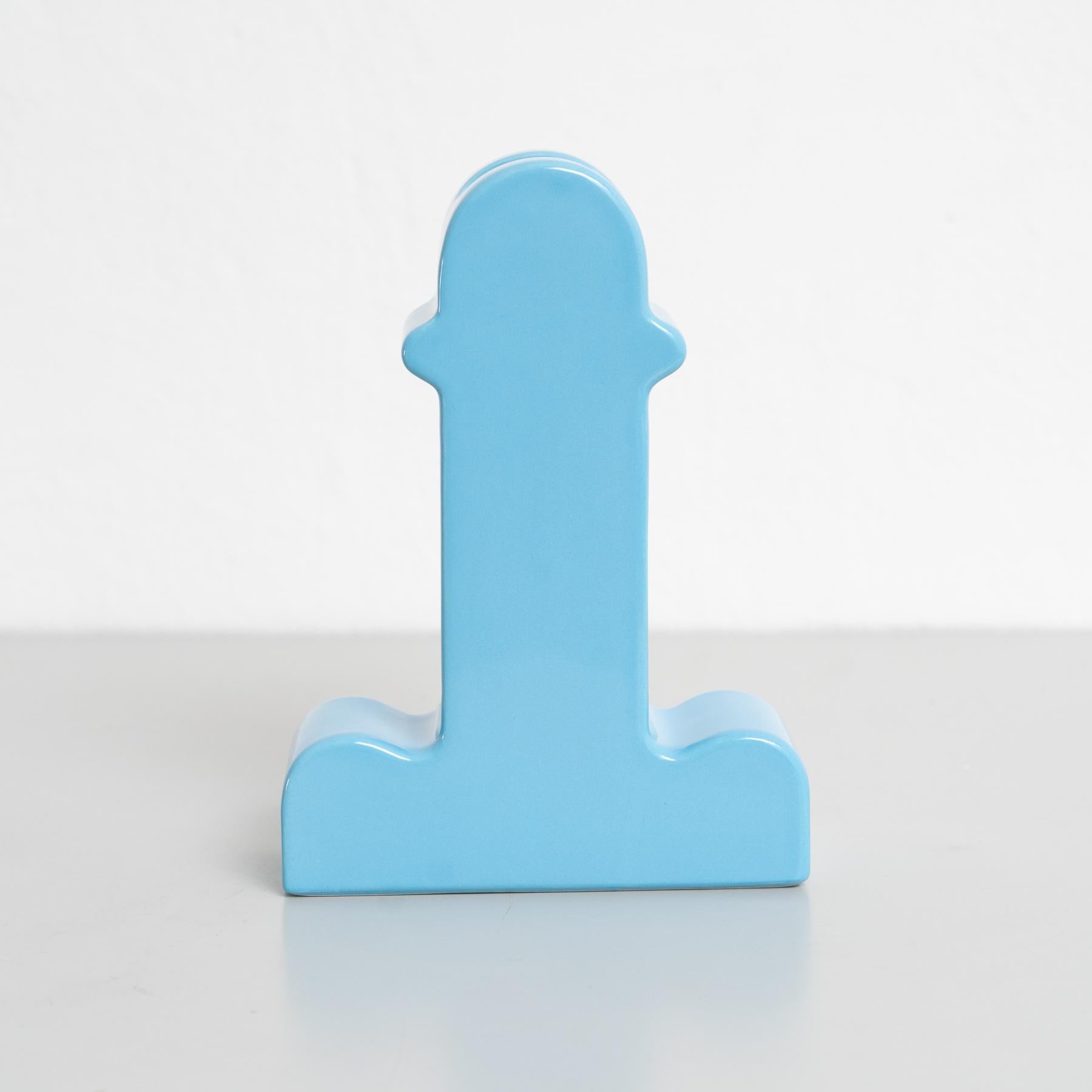 Postmoderno Vaso blu in edizione limitata Ettore Sottsass Shiva Capsule 144/999 in vendita