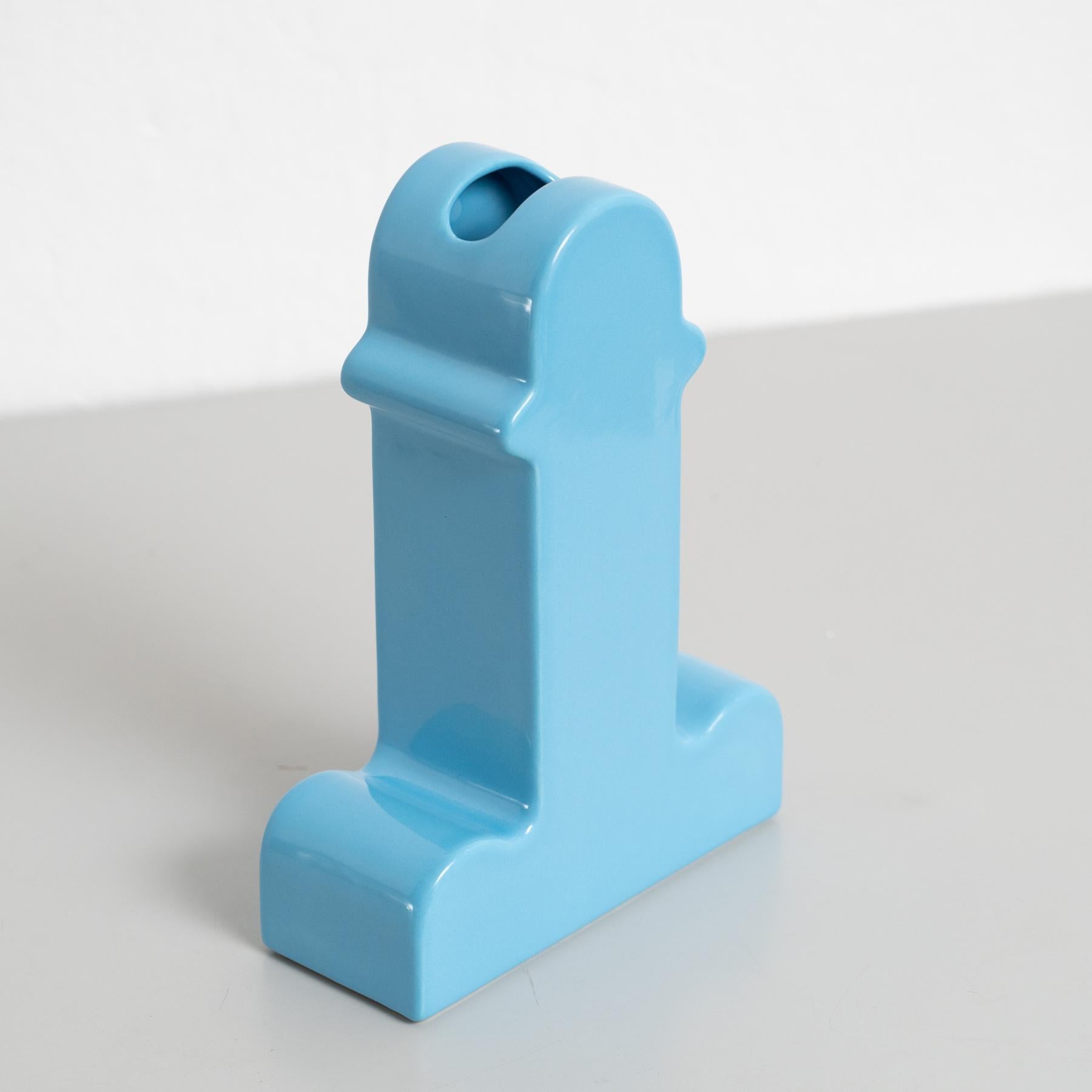 XXI secolo e contemporaneo Vaso blu in edizione limitata Ettore Sottsass Shiva Capsule 144/999 in vendita