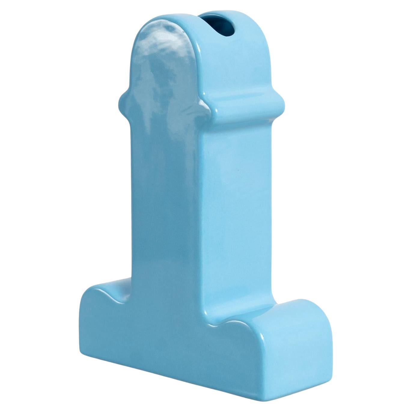 Ettore Sottsass Shiva Capsule Limited Edition Blue Vase 144/999 For Sale