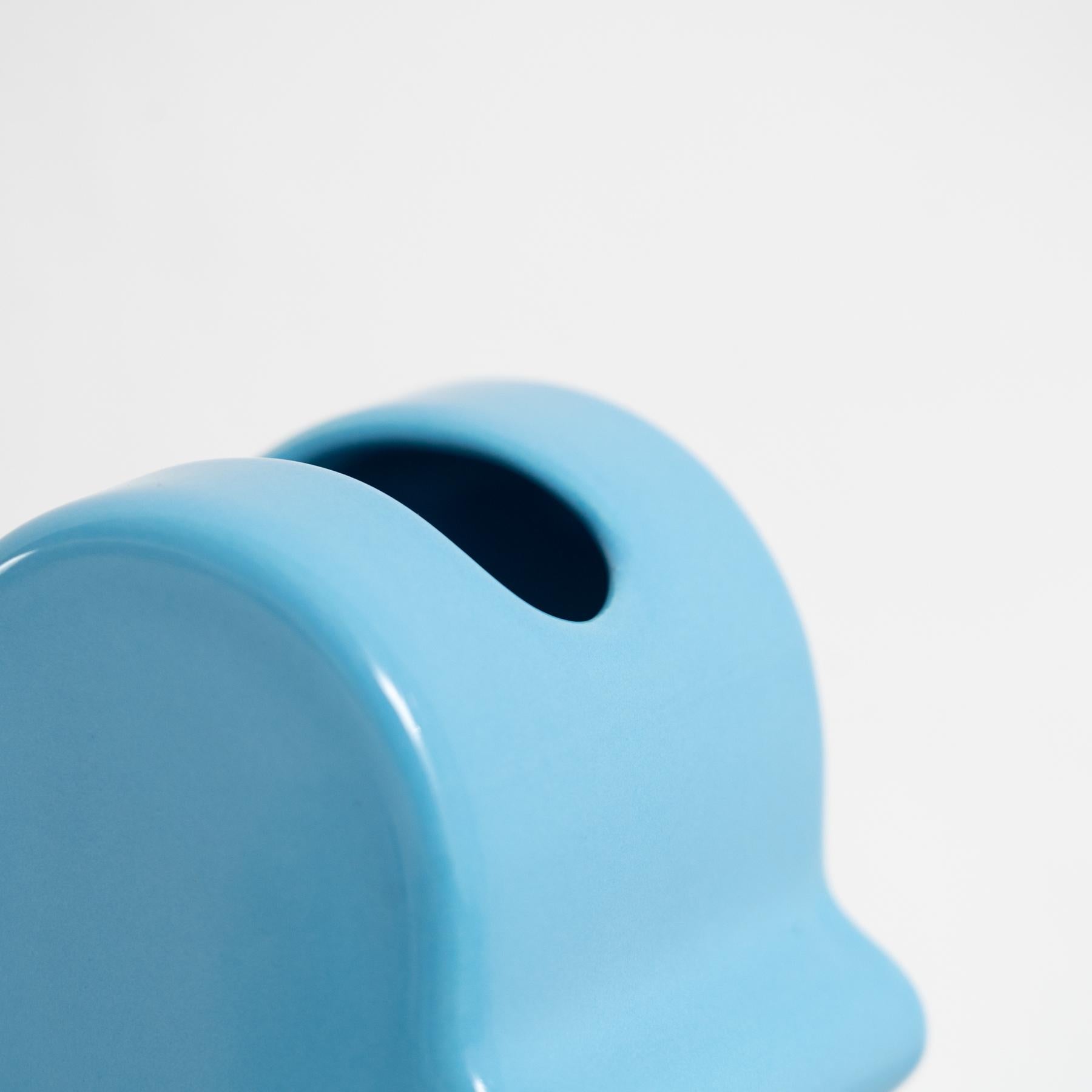 Ettore Sottsass Shiva Capsule Limited Edition Blue Vase 158/999 For Sale 1
