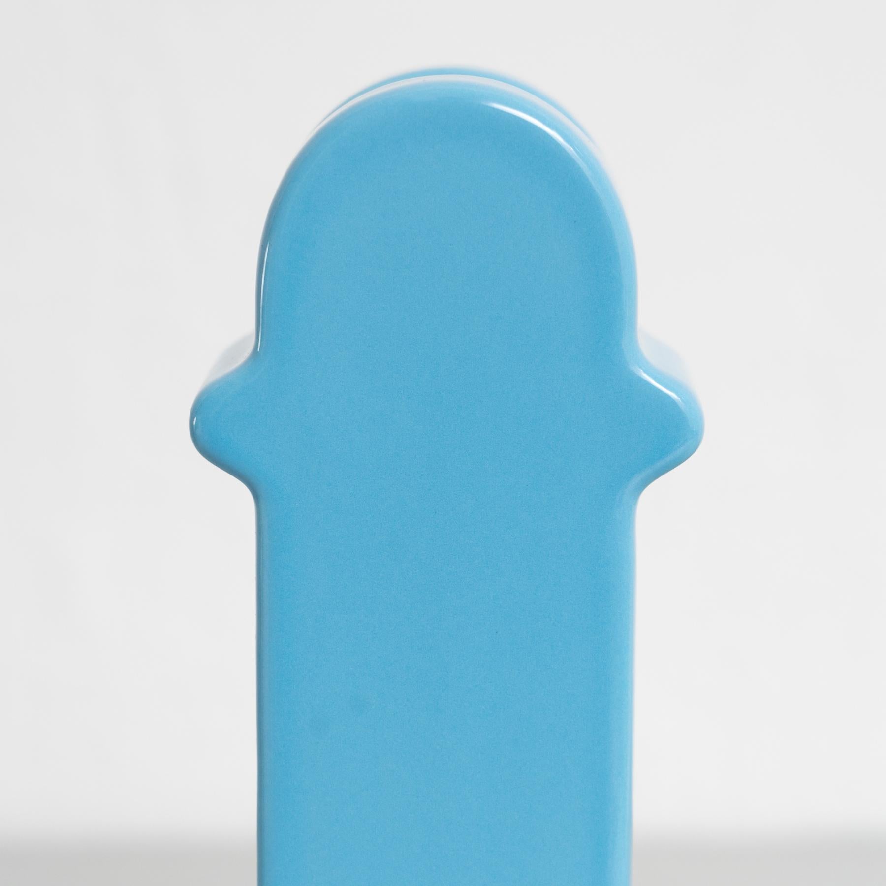 Ettore Sottsass Shiva Capsule Limited Edition Blue Vase 158/999 For Sale 2