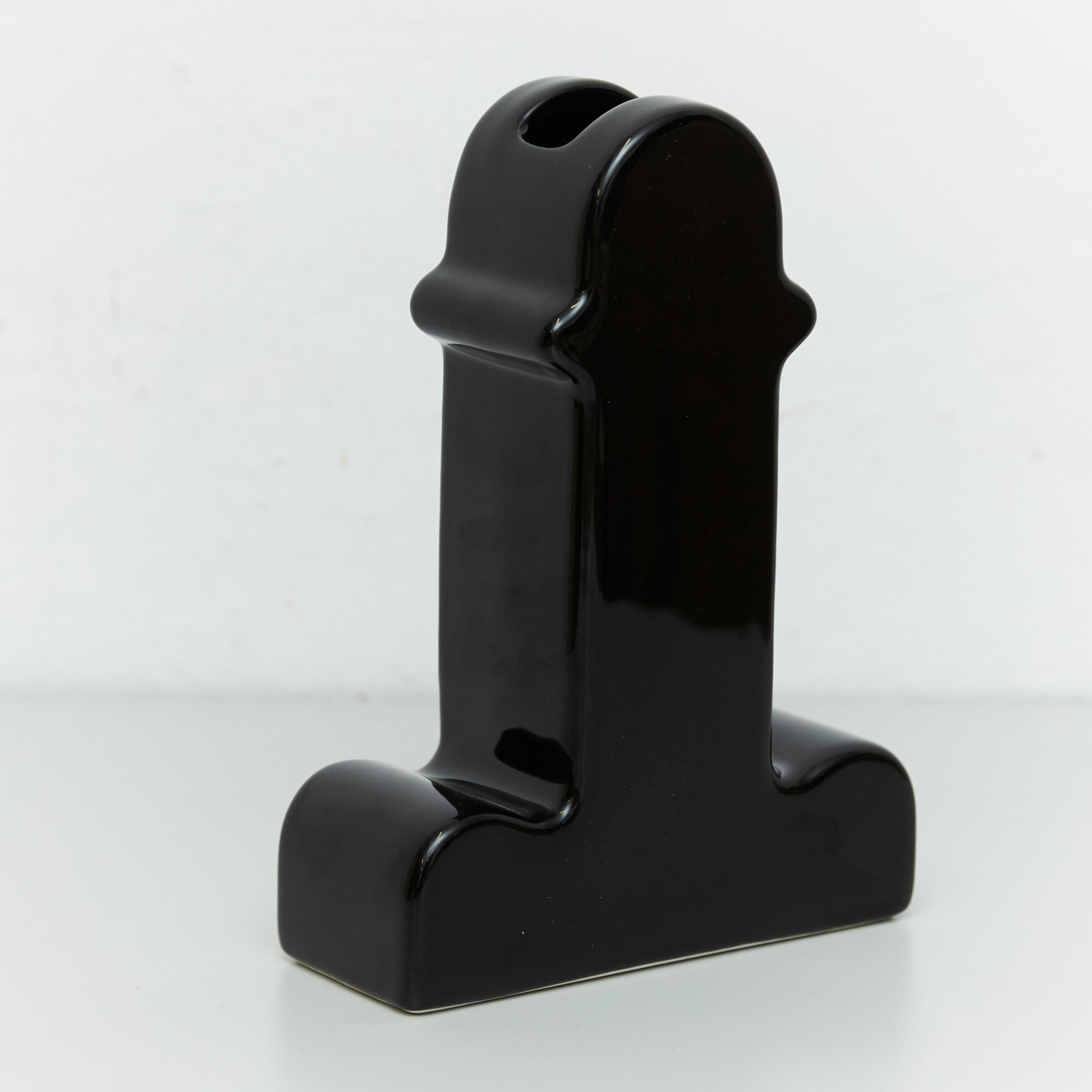 Ettore Sottsass Shiva Limited Edition Black Prototype 1/8 In Good Condition In Barcelona, Barcelona