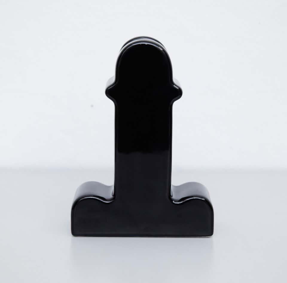 Ettore Sottsass Shiva Limited Edition Black Vase 04/100  In Good Condition In Barcelona, Barcelona